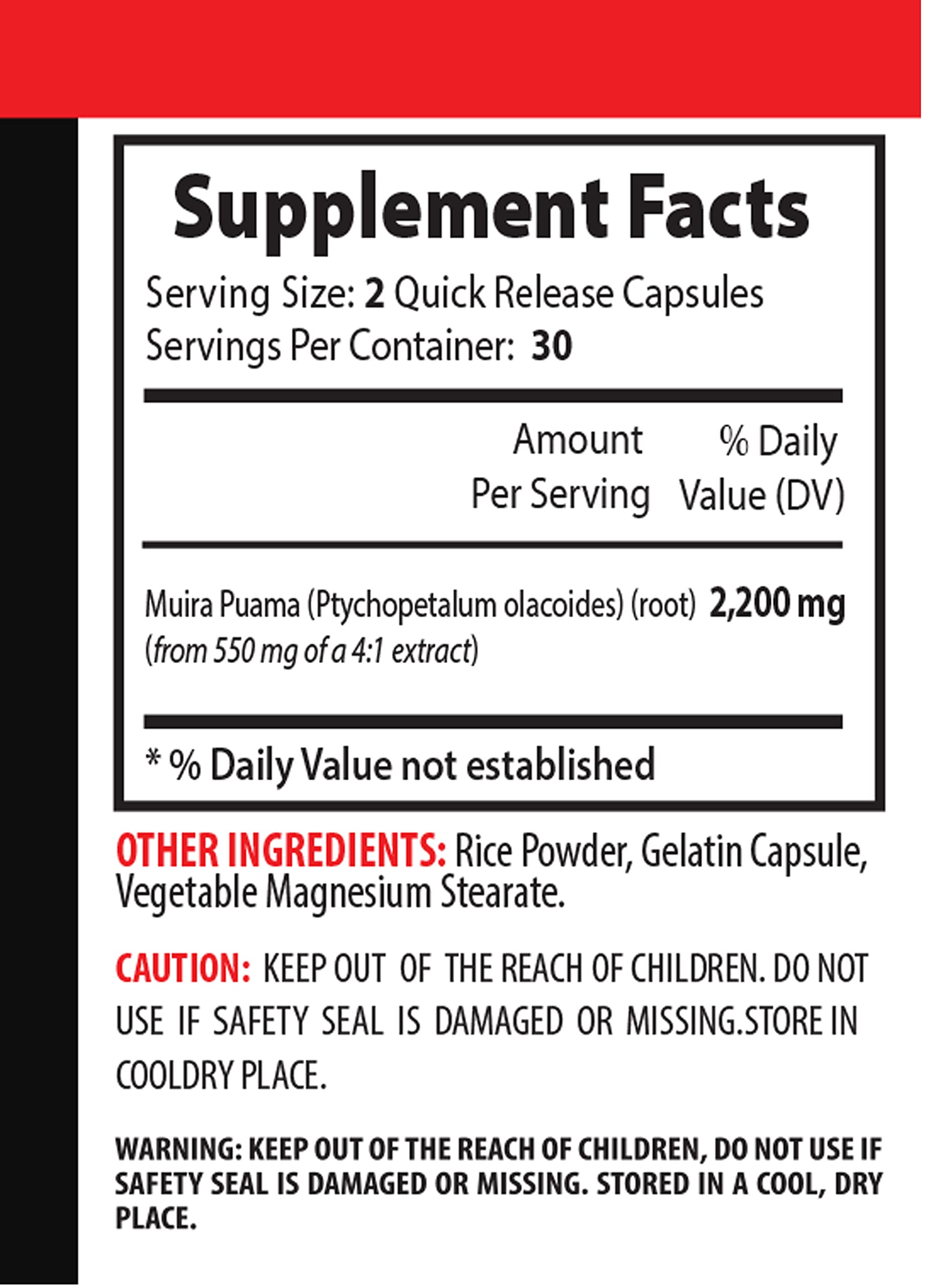 Premium Muira Puama Extract Supplement - Natural Energy Booster for Men - Adaptogenic Herbs for Mood Support & Antioxidant Benefits - 120 Capsules (2 Bottles) - Enhance Stamina, Focus & Vitality for Workouts & Daily Performance