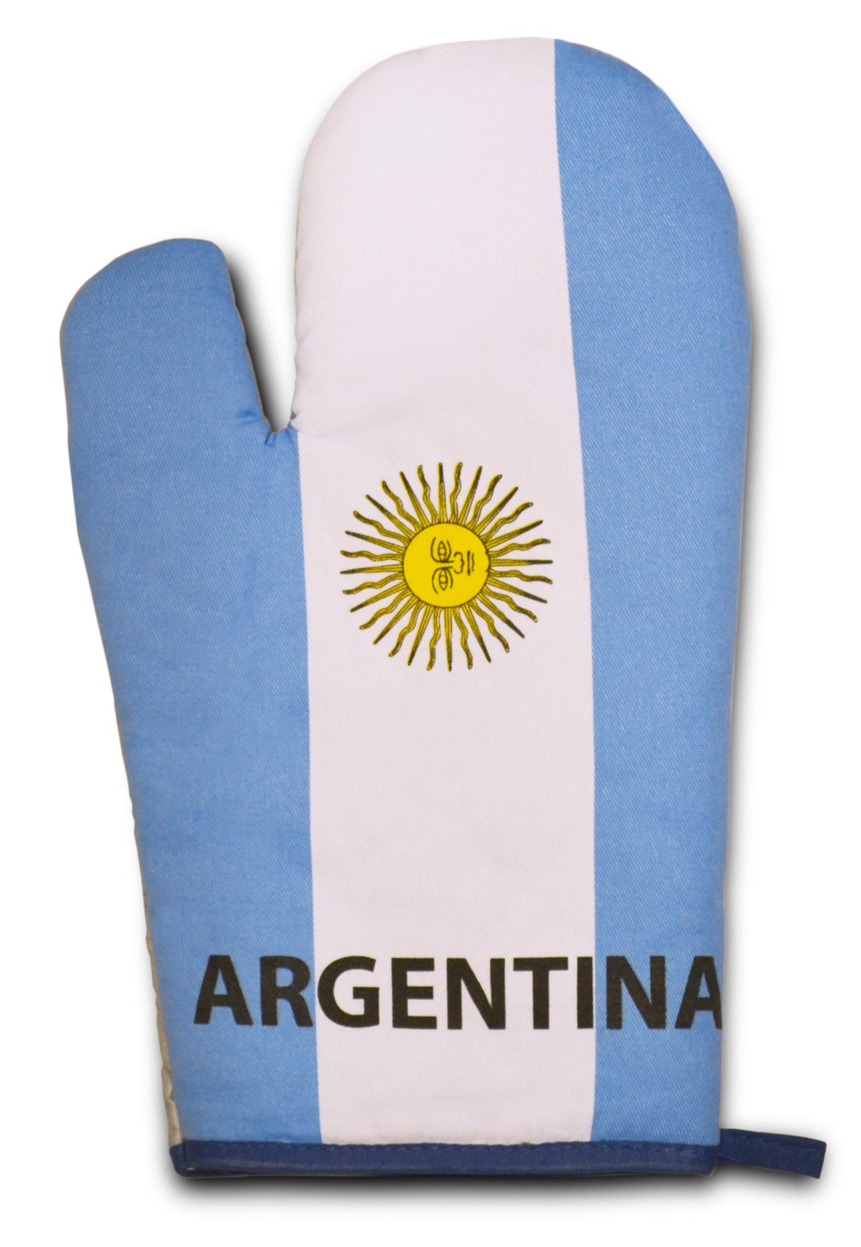 Argentina Flag Themed Kitchen & BBQ Set - Includes Apron, Oven Mitt & Pot Holder for Grilling, Cooking & Patriotic Decor | Perfect for Outdoor BBQ, Tailgating & Argentina Soccer Fan Gifts