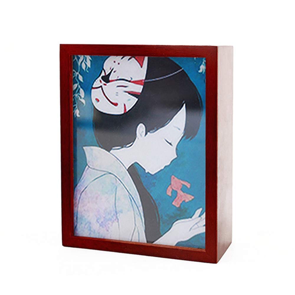 YouTang Sailor Moon Music Box Photo Frame - Windup Wooden Musical Box Plays Moonlight Densetsu - Perfect Gift for Anime Fans & Collectors, Home Decor, Birthday Present