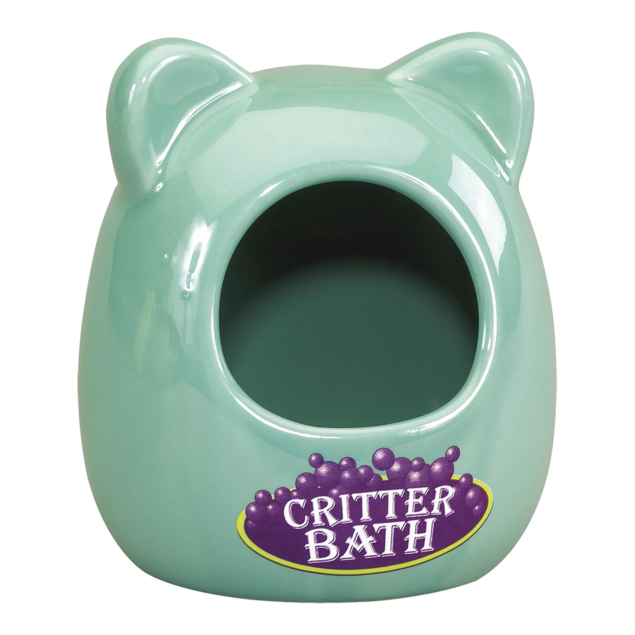 Kaytee Ceramic Small Animal Bath - Safe & Durable Pet Bathing Dish for Hamsters, Guinea Pigs, Rabbits | Perfect for Cage Cleaning & Grooming Sessions