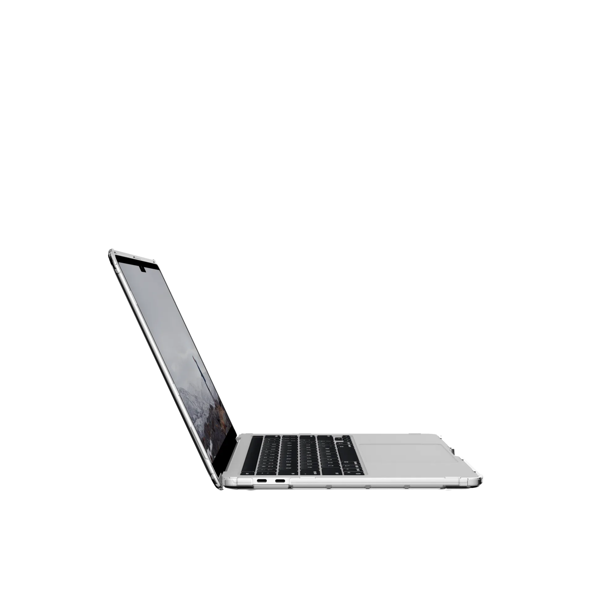UAG U Lucent Protective Case for MacBook Pro 13-inch M2 (2022 Model) - Ice/Black | Slim Lightweight Cover for Work, Travel & Everyday Use