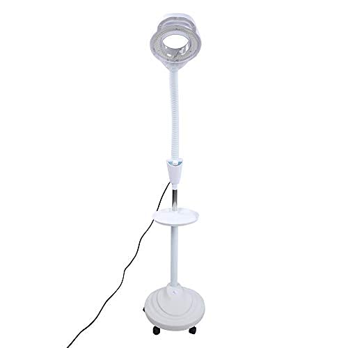 8X Vertical LED Magnifying Lamp with Cold Light - Professional Beauty & Eyecare Magnifier with Adjustable Brightness - Perfect for Makeup, Nail Art, Reading & Detailed Work