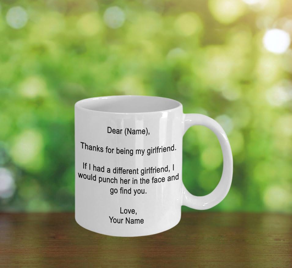 Personalized Girlfriend Coffee Mug - Custom Name & Photo Gift for Her - Perfect for Valentine's Day, Anniversary & Birthday - Ideal for Home, Office & Romantic Surprises