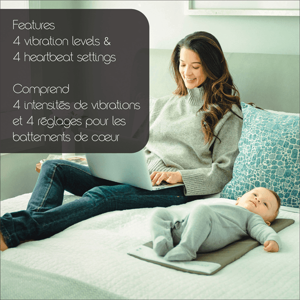 Baby Brezza Smart Soothing Mat - Gentle Vibration & Calming Sounds for Newborns - Perfect for Nursery, Travel & Bedtime Comfort