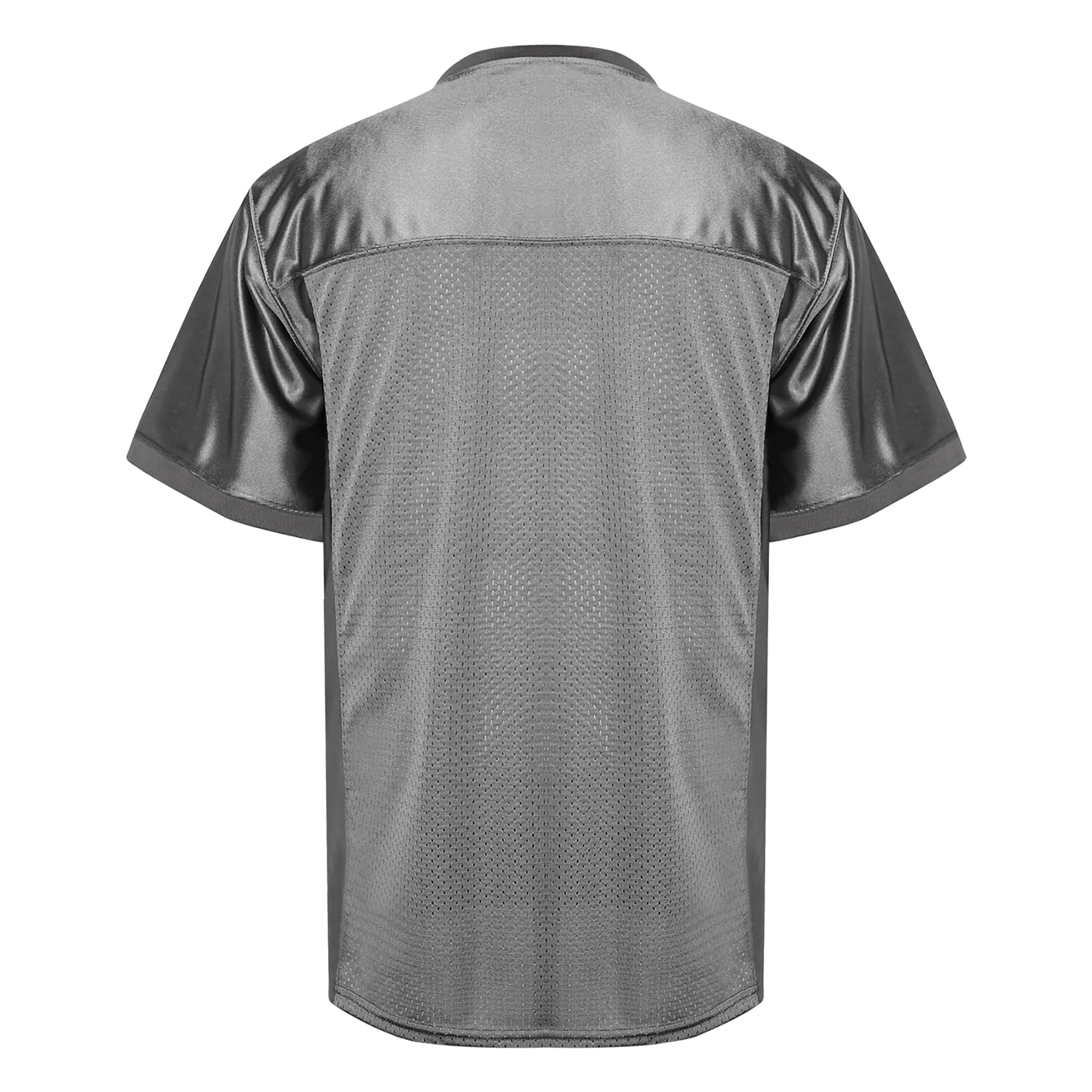 MESOSPERO Men's Plain Football Jerseys - Breathable Mesh Polyester Sports Shirts for Training & Games (Sizes S-3XL) - Black, White, Grey - Perfect for Football Practice, Team Uniforms & Fan Apparel