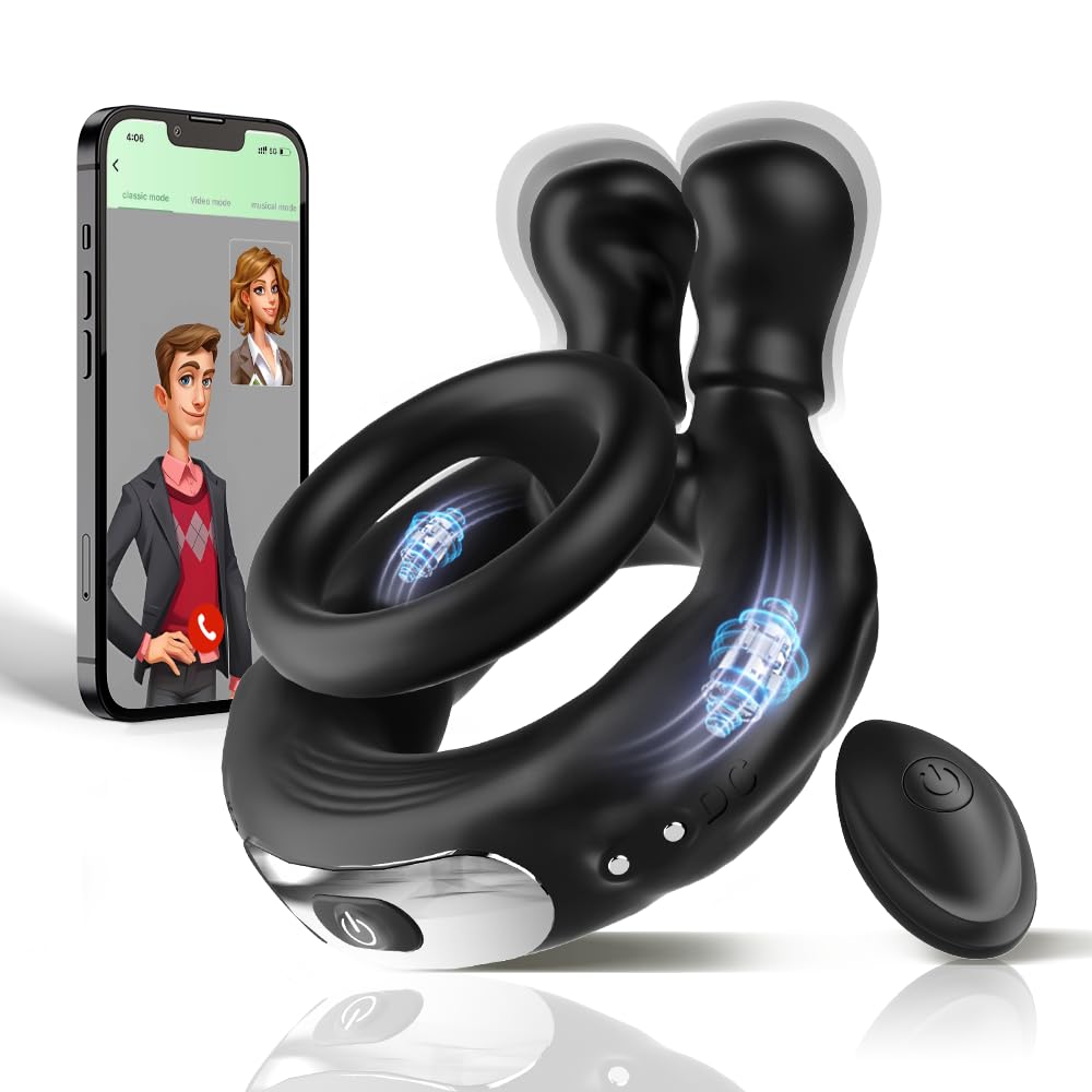 **10-Speed Vibrating Cock Ring with Remote & App Control - Stretchy Double Penis Ring for Men & Couples - Rechargeable Adult Sex Toy for Enhanced Pleasure & Intimacy**    *(Perfect for Spicing Up Date Nights, Long-Distance Play, or Solo Exploration – Waterproof & Body-Safe)*