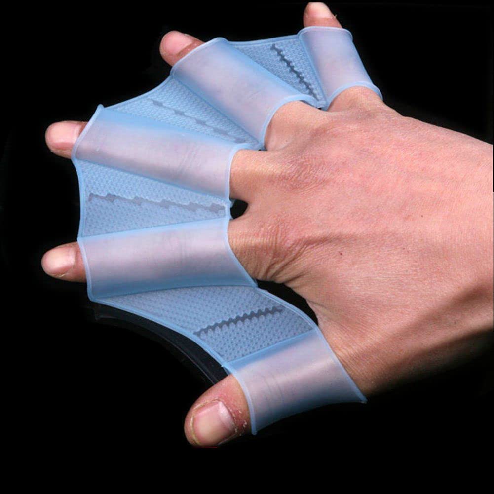 3 Pairs Silicone Webbed Swim Gloves for Men, Women & Kids - Water Resistance Training Gloves for Swimming, Aqua Fitness & Aerobics - Perfect for Pool, Beach & Water Sports Activities
