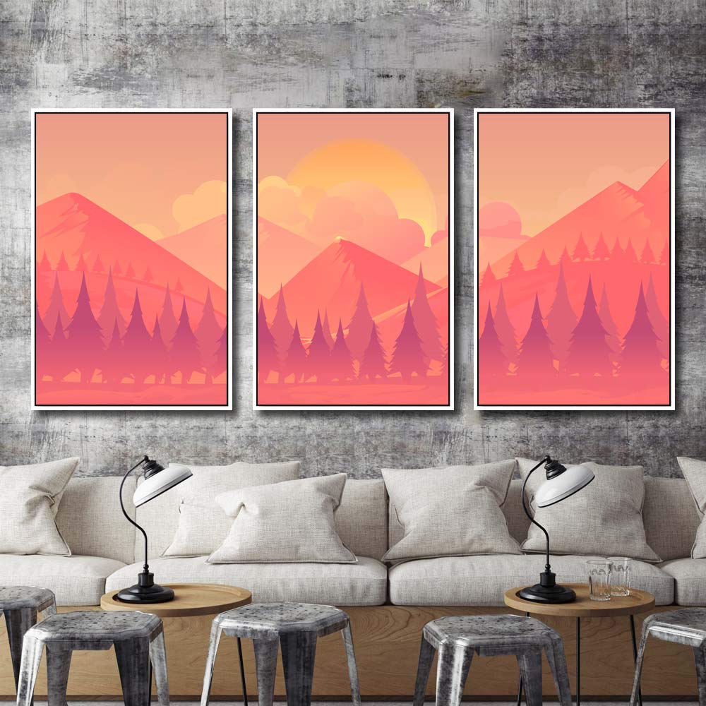 Wall26 3-Panel Framed Canvas Wall Art Set - 16