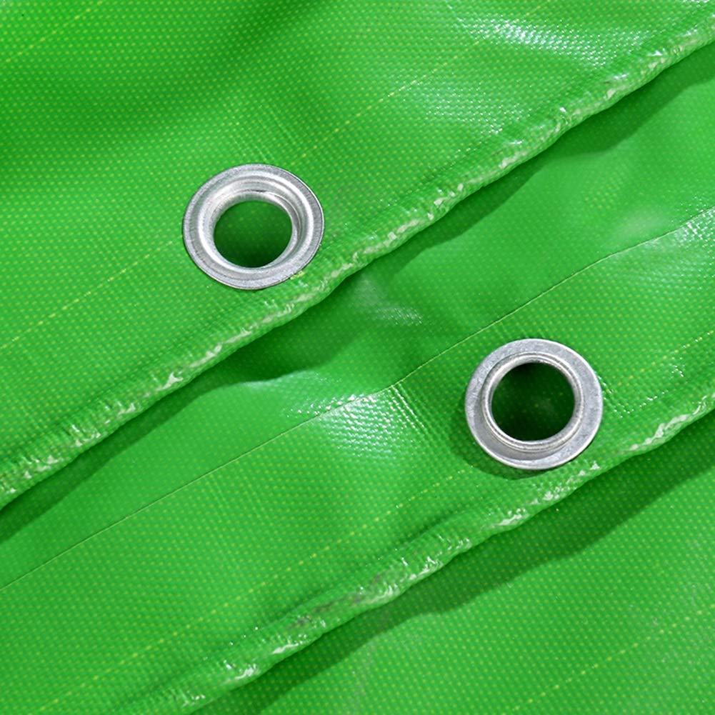LSXIAO Heavy Duty Waterproof Tarpaulin - 2x4m Green Truck Cover with Aluminum Eyelets for Rainproof, Sunshade & Greenhouse Plant Protection | Outdoor Gardening, Camping & Vehicle Accessories (13 Sizes Available)