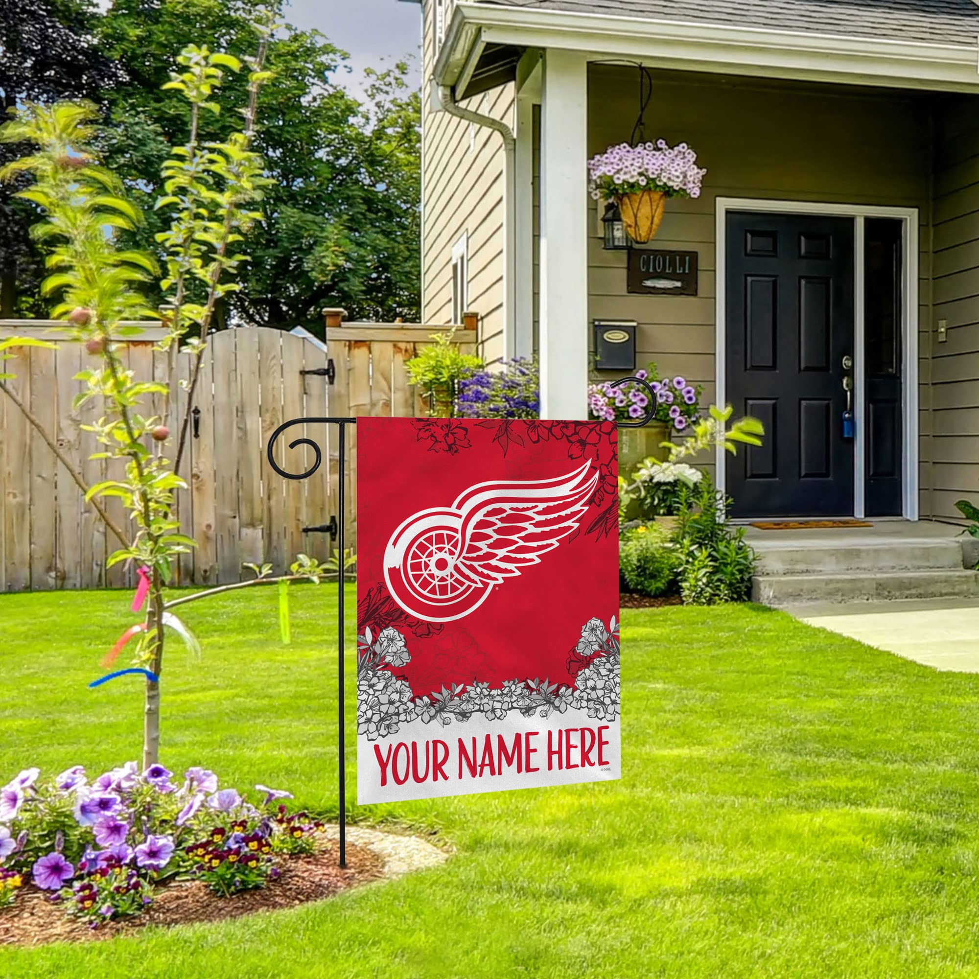 Personalized NHL Hockey Double-Sided Garden Flag 13x18 Inches - Rico Industries Official Licensed Team Flags for Outdoor Yard Decor, Sports Fan Gifts & Game Day Party Decorations