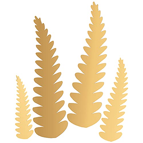 Premium Crystal Candy Wafer Paper - Edible Gold Fern Decorations for Cakes, Cupcakes & Desserts | Wedding, Birthday Party & Baking Supplies