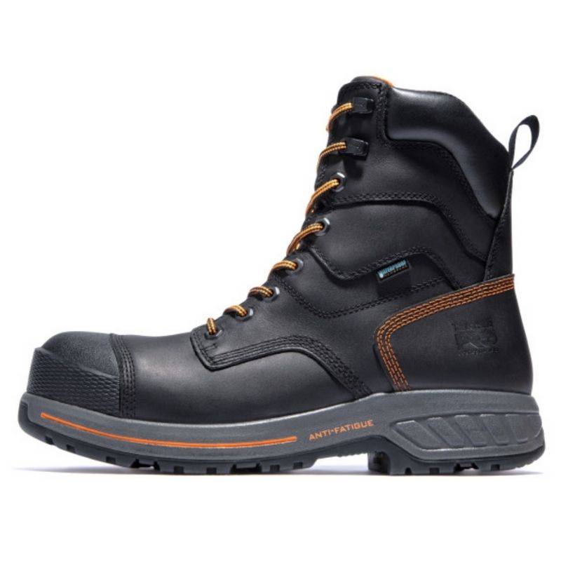 Timberland PRO Endurance HD Men's 8 Inch Waterproof Composite Toe CSA Certified Safety Work Boots - Black | Heavy Duty Construction for Outdoor Work, Hiking & Industrial Jobs
