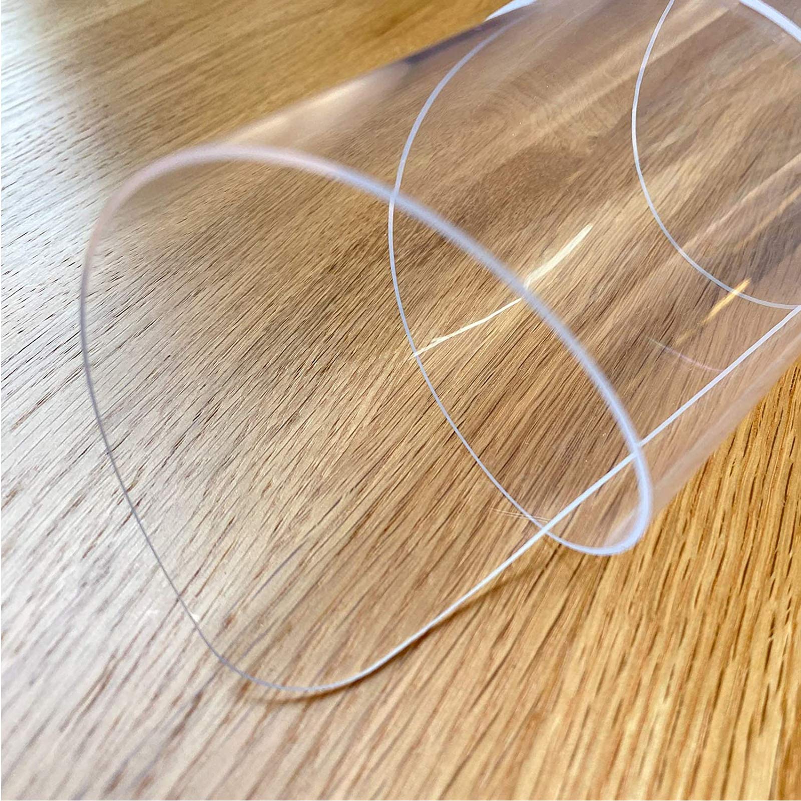Clear PVC Desk Protector Mat - Waterproof, Non-Slip Table Cover for Office & Dining - Easy to Clean Transparent Floor Mat for Hardwood Floors, Kitchen, Nightstand - Perfect for Home & Office Workspaces