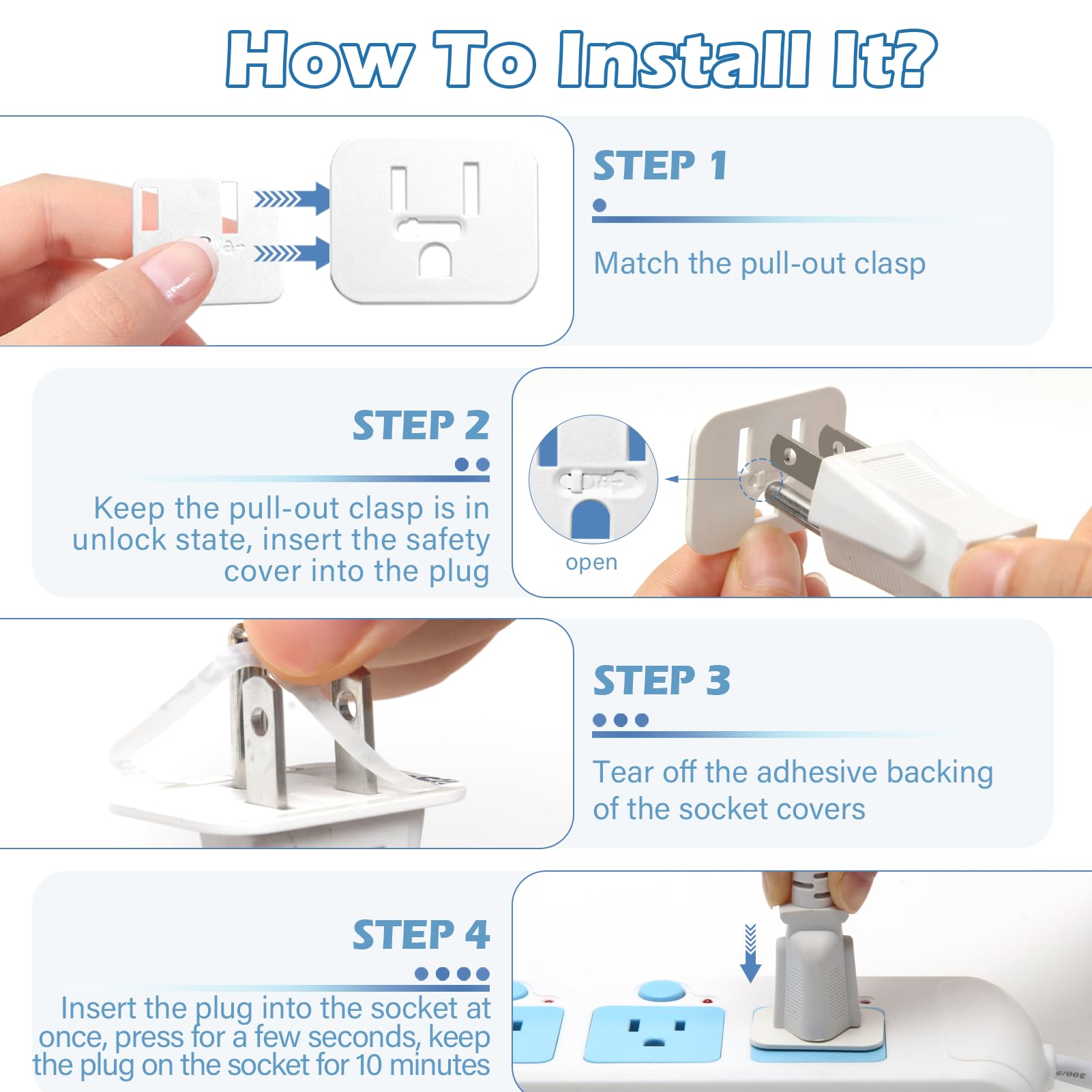 2023 Upgraded 30-Pack Baby Proof Socket Safety Covers - Childproof Electrical Outlet Protectors for Home, Office & School - Prevent Accidents in Nurseries, Playrooms & Workplaces