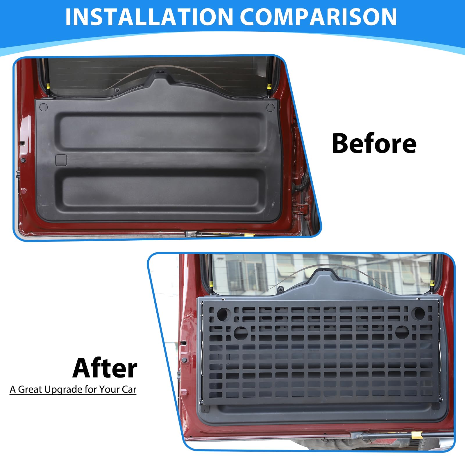 Foldable Alloy Car Trunk Storage Table & Organizer Rack for Toyota FJ Cruiser 2007-2021 - Rear Door Cargo Shelf & Multifunctional Tray - Perfect for Camping, Road Trips & Outdoor Adventures