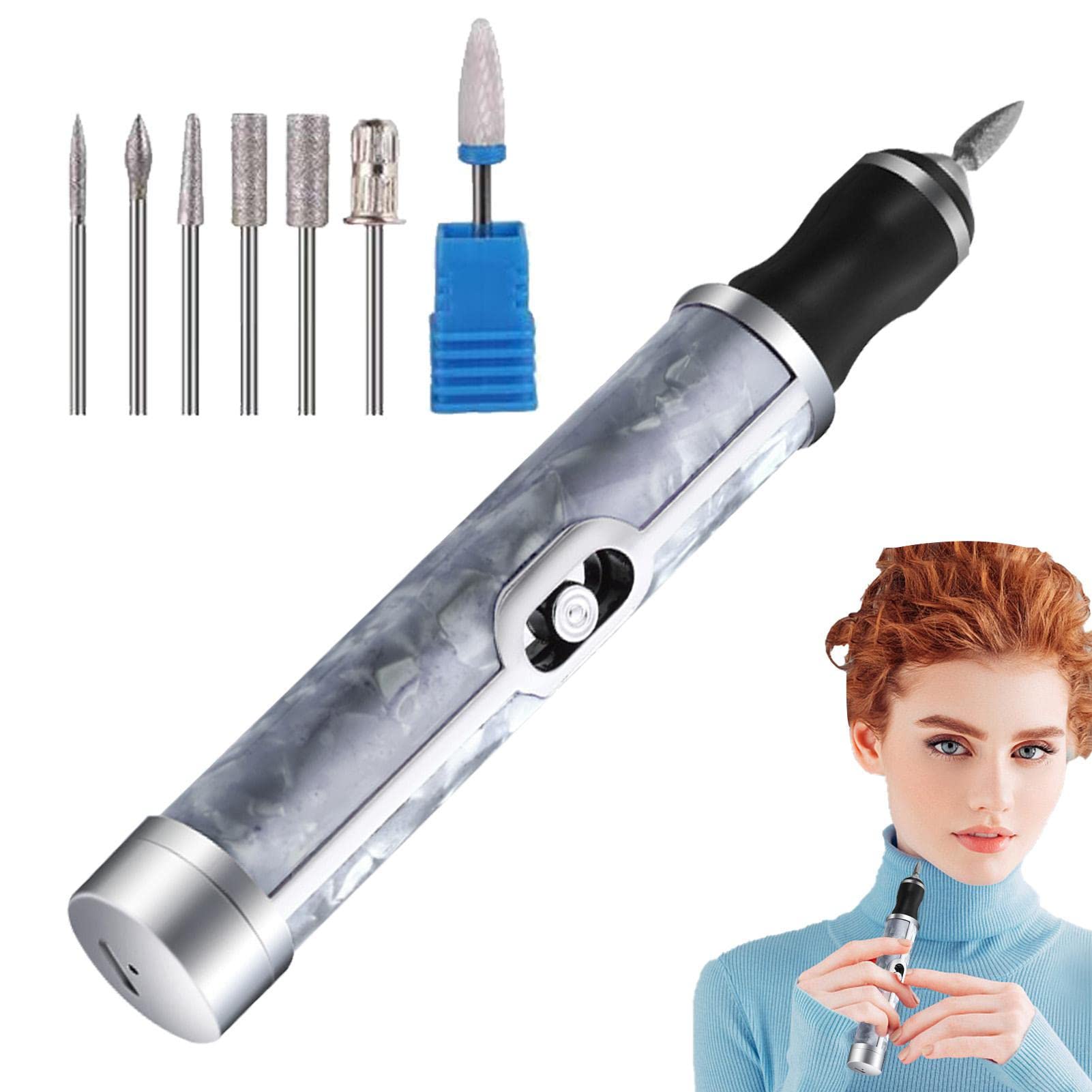 Professional Cordless Electric Nail Drill Grinder - 4 Adjustable Speeds for Acrylic Nails, Edge Shaping, Polishing & Pedicure Care | Perfect for Home Salon, Nail Art & Professional Manicure Services