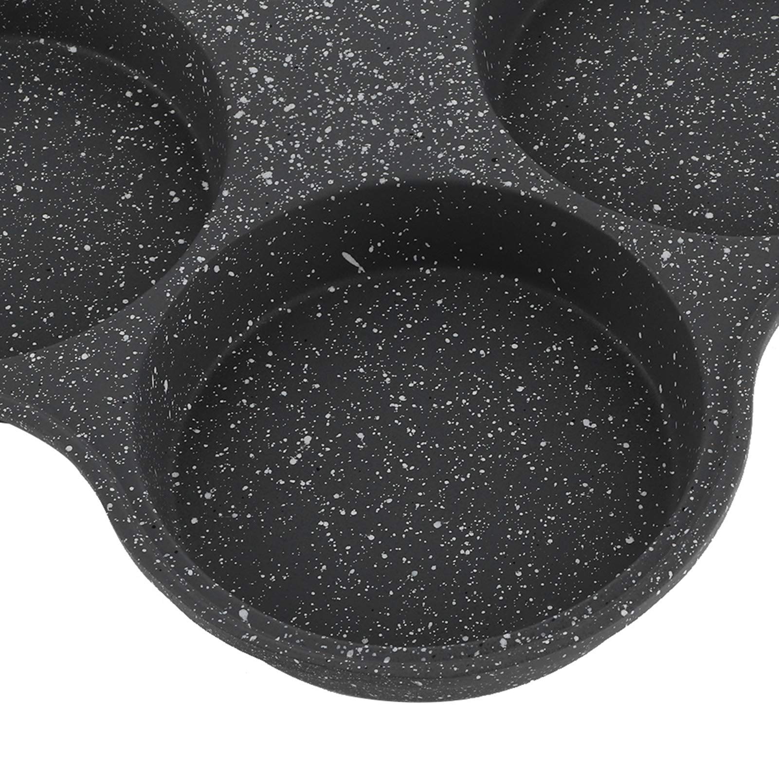 Non-Stick Ceramic 4-Hole Egg Frying Pan - Removable Handle Pancake & Omelet Maker for Electric Stove - Perfect for Breakfast, Burgers, and Quick Meals
