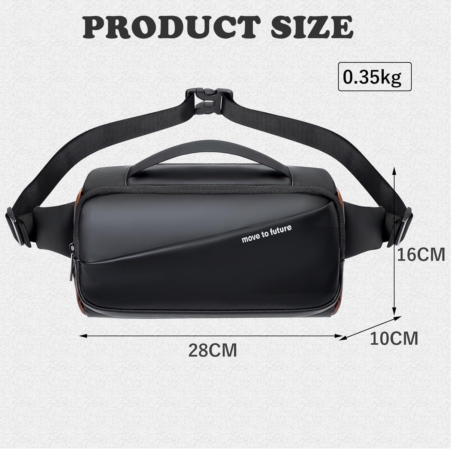 TS WITH TECHSUN Lightweight Unisex Shoulder Bag - Crossbody Chest Pack, Waist Sling & Messenger Style Hip Bag for Motorcycle, Sports, Travel & Outdoor Activities | Perfect for Hiking, Commuting & Daily Use