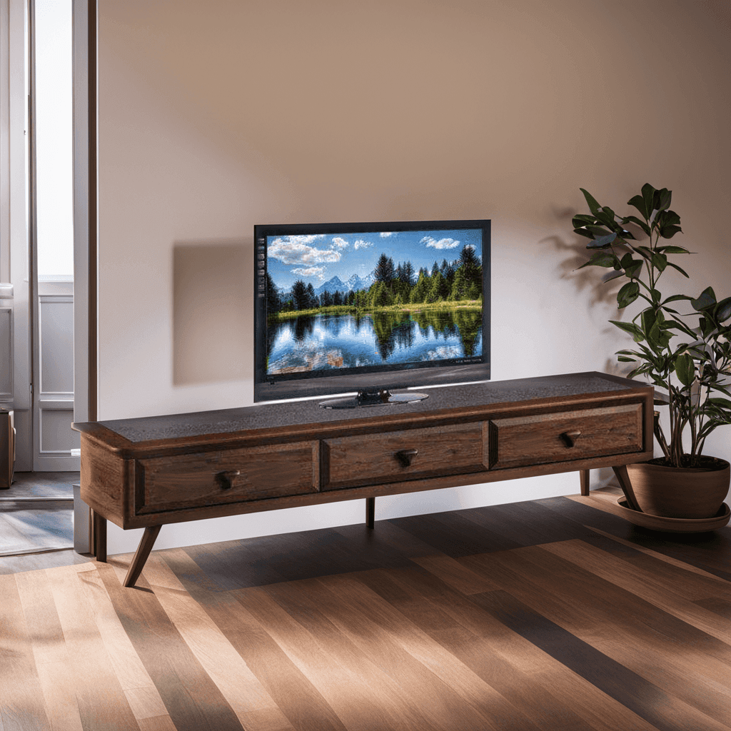 Lennie Lavastone TV Stand 180cm - Modern Entertainment Center with Storage for Living Room, Bedroom & Home Theater