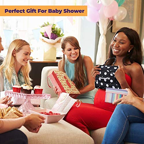 Compact Diaper Bag with Portable Changing Pad - Front Wipes Pocket, Adjustable Shoulder & Stroller Straps - Convertible Crossbody to Backpack for Moms - Perfect for Travel, Shopping & Daily Outings with Baby