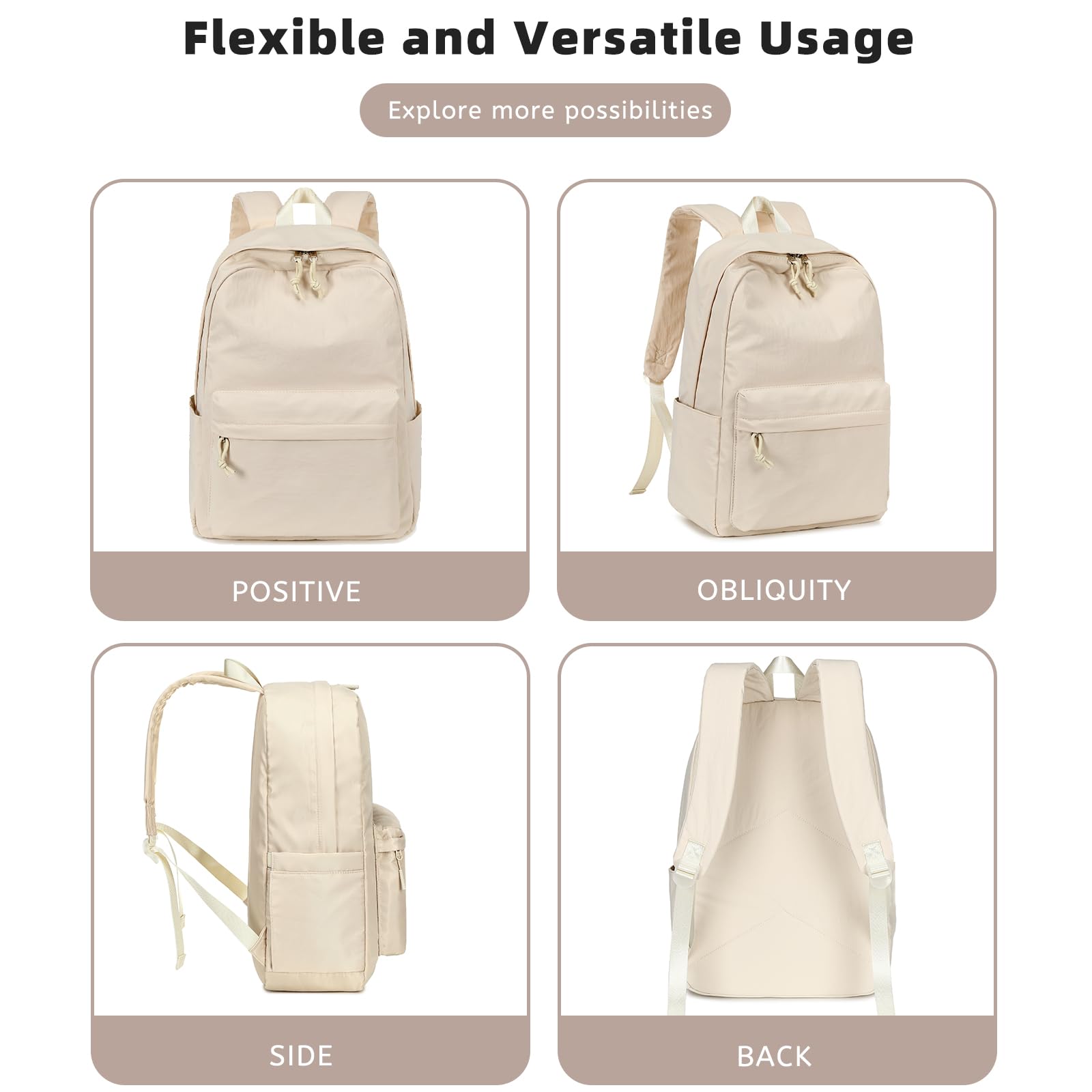 Bluboon Kids Backpack for School - Lightweight Durable Bookbag for Girls & Women, Laptop Backpack for Students & Professionals - Perfect for School, Work, Travel & Daily Commute