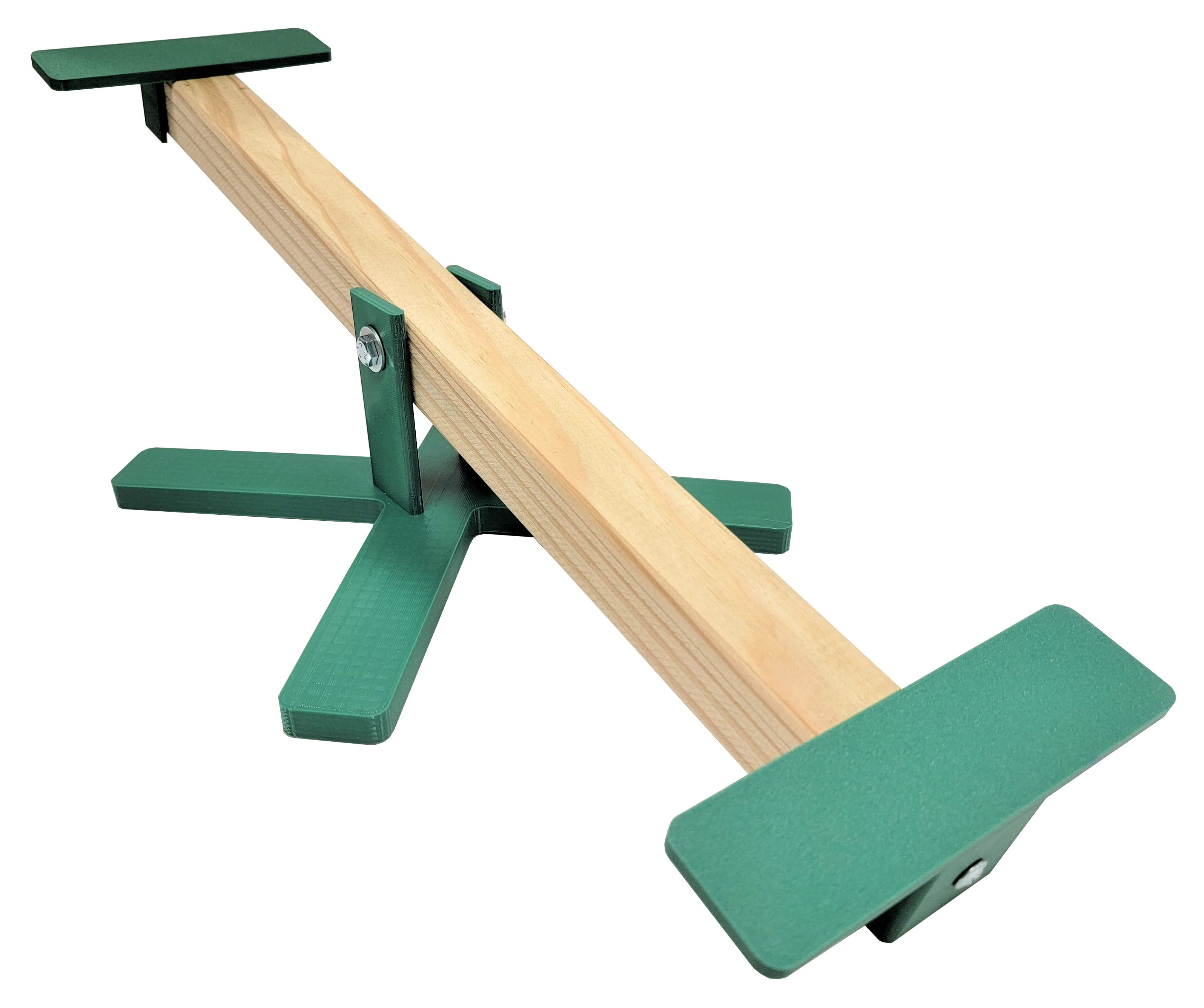 22 Inch Long Green Chicken Teeter Totter Seesaw - Durable Poultry Perch for Backyard Chickens - Perfect for Coop Play, Exercise & Entertainment
