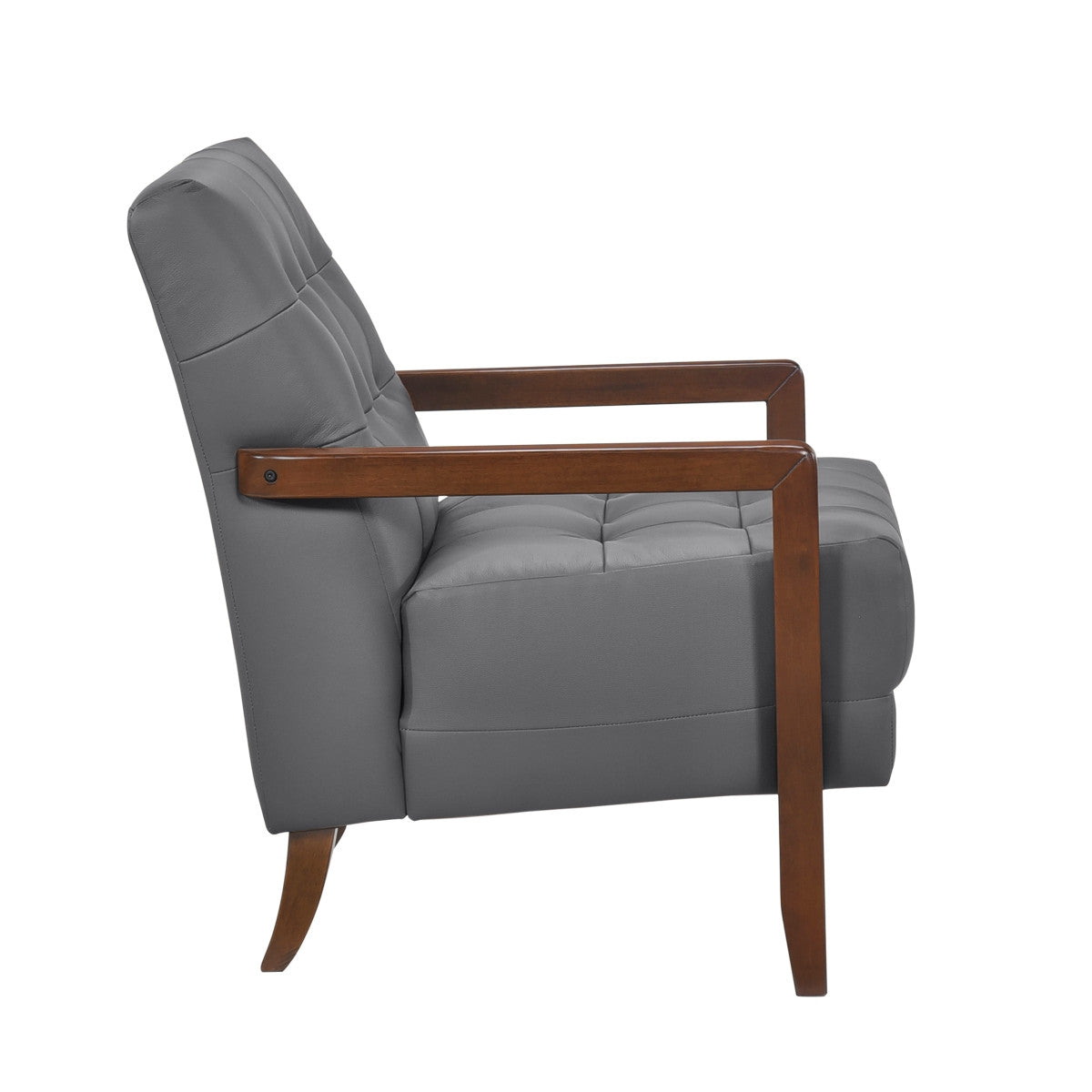 Archam Accent Chair Dark Grey - Modern Lounge Chair for Living Room, Bedroom & Office - Comfortable Upholstered Armchair with Sturdy Metal Legs