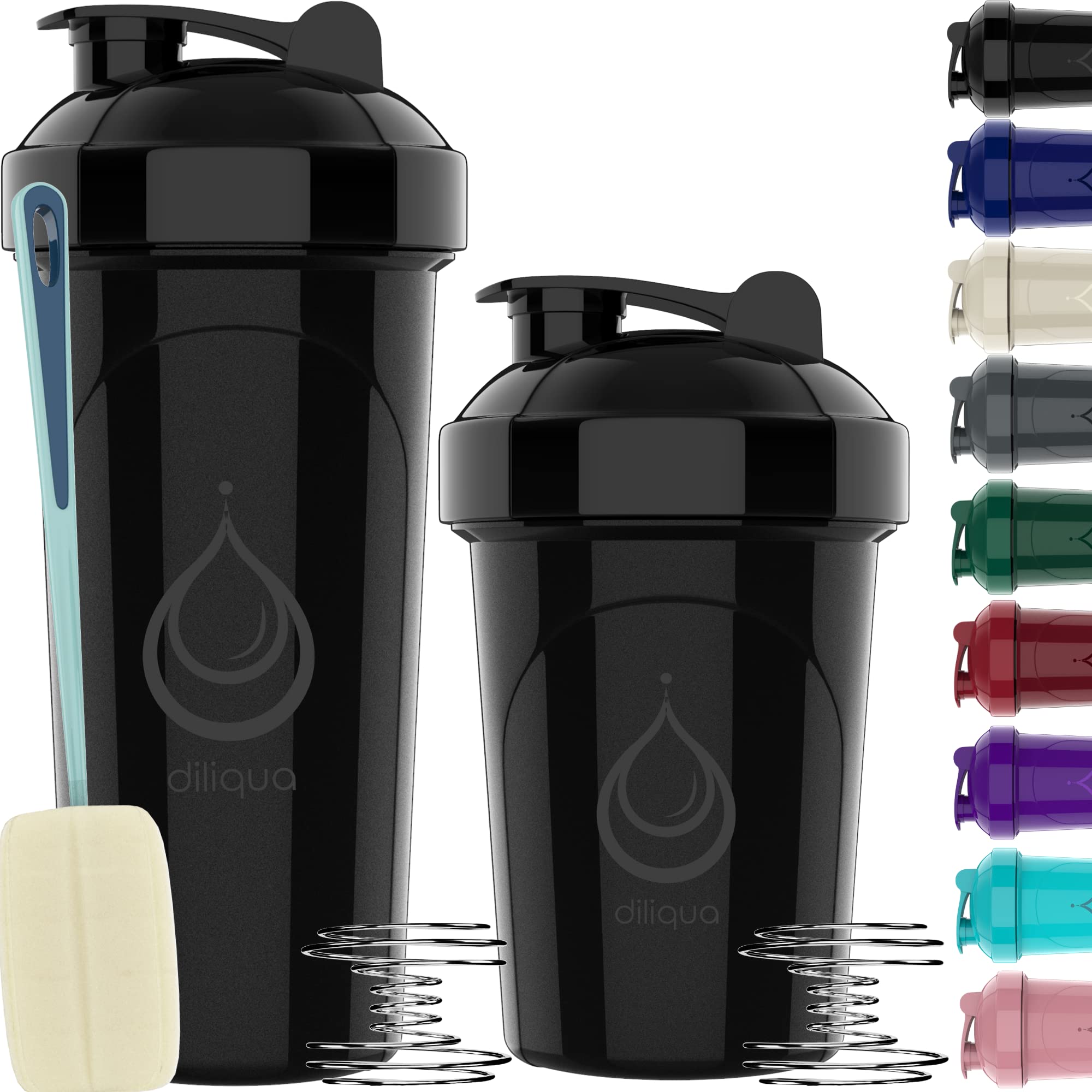 2-Pack 28oz & 20oz Protein Shaker Bottles - BPA-Free, Dishwasher Safe Mixing Cups for Protein Powder, Pre-Workout & Meal Replacement Shakes | Perfect for Gym, Fitness & Travel