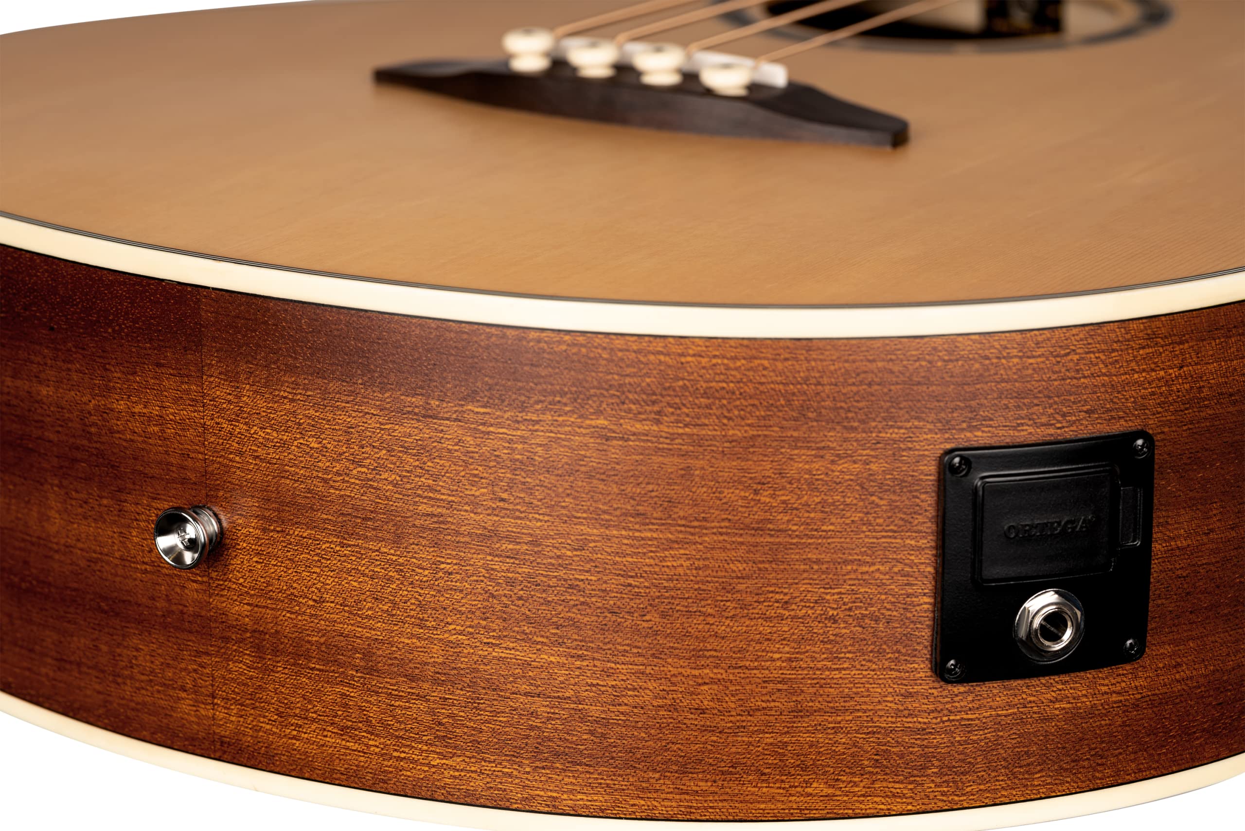 Ortega 4-String Acoustic Bass Guitar - Professional Quality for Live Performances, Studio Recording & Music Practice