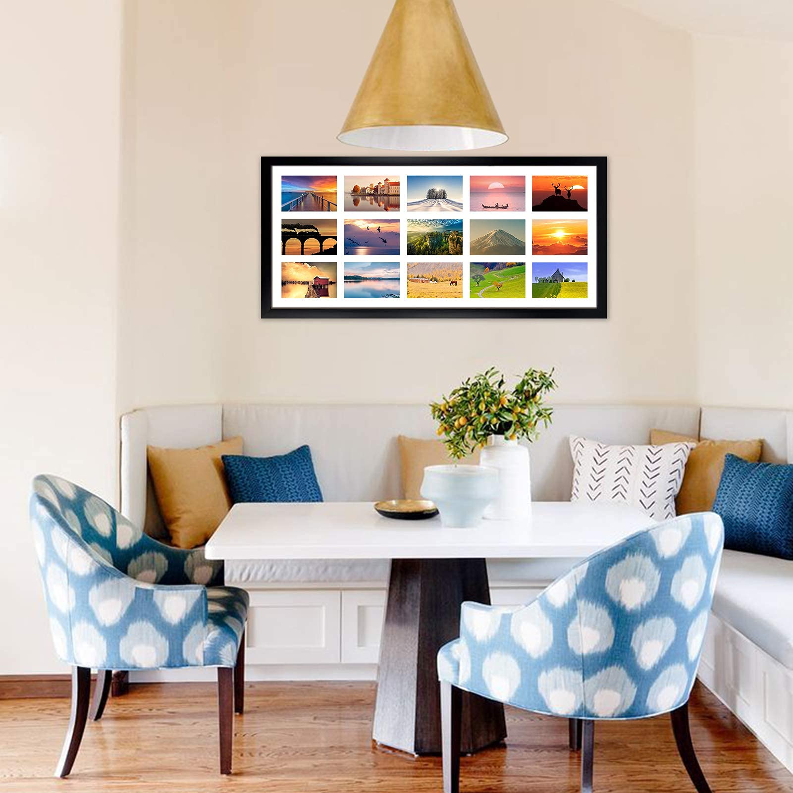 4x6 Collage Picture Frames 2 Pack - 15 Openings Wall Photo Display for Home Decor