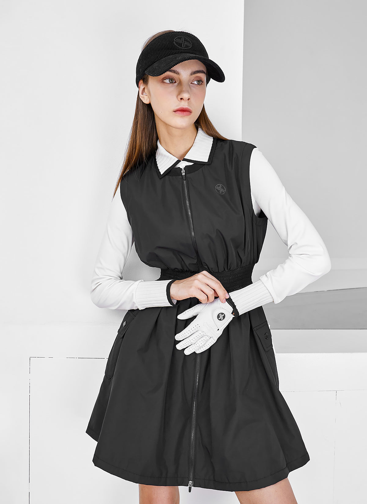 Big Pocket Padded Zip Up Dress - Women's Stylish Casual Hooded Dress with Front Pockets | Perfect for Everyday Wear, Running Errands & Weekend Outings