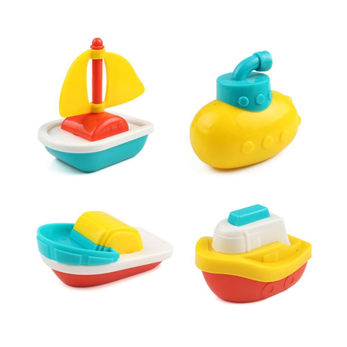 HEMOTON 8-Piece Boat Bath Toys Set for Toddlers & Kids - Fun Floating Bathtub Boats for Boys & Girls - Perfect for Bath Time Play, Pool Parties & Water Play Activities