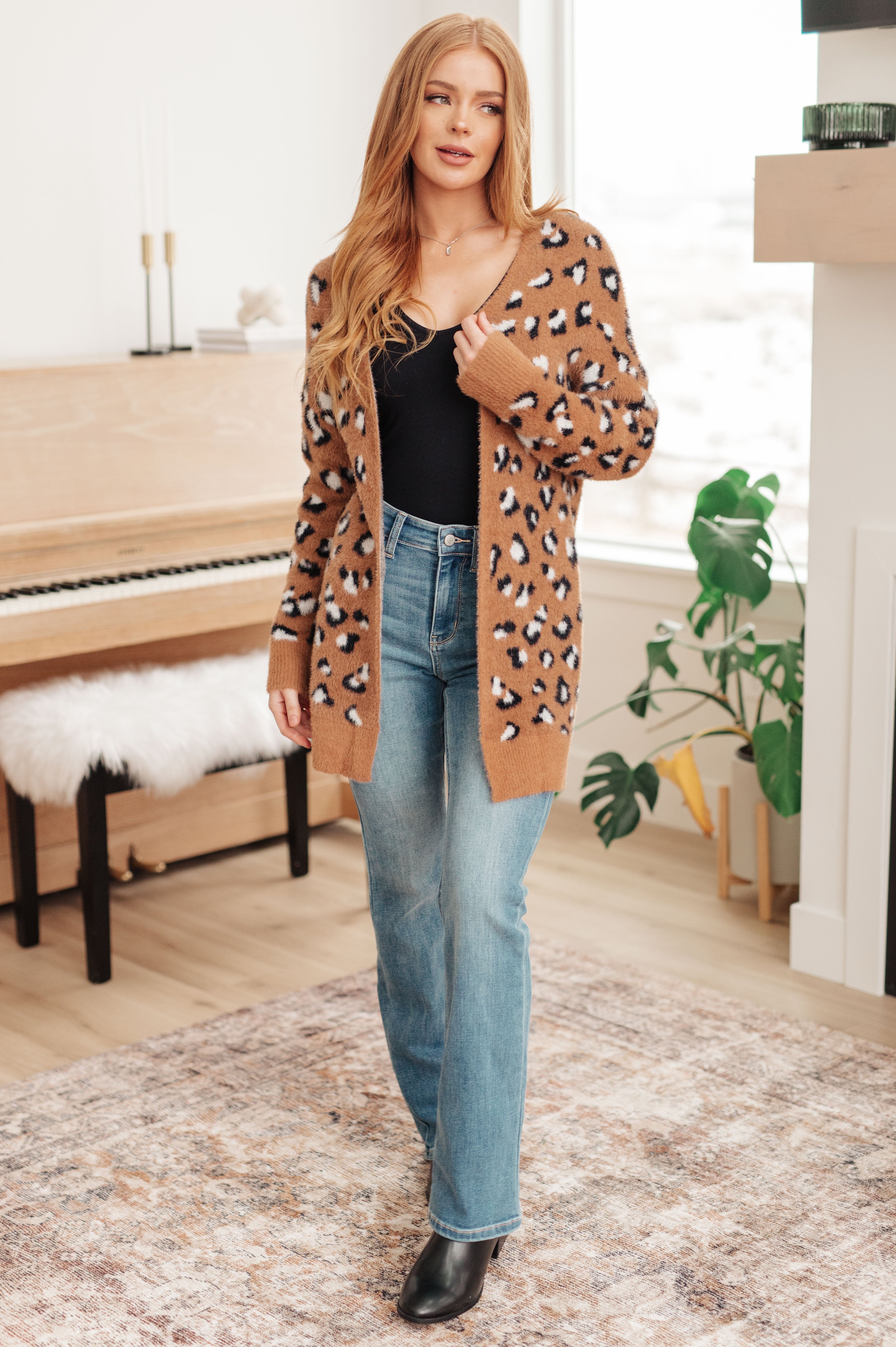 Animal Instinct Longline Cardigan for Women - Cozy Open Front Knit Sweater | Perfect for Fall Layering, Casual Outfits & Coffee Dates