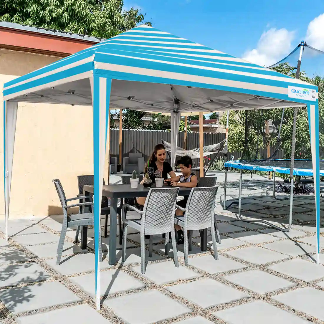 10' x 10' Instant Pop Up Canopy Tent with No Side Walls - Portable Outdoor Shelter for Camping, Beach, Picnics & Backyard Parties