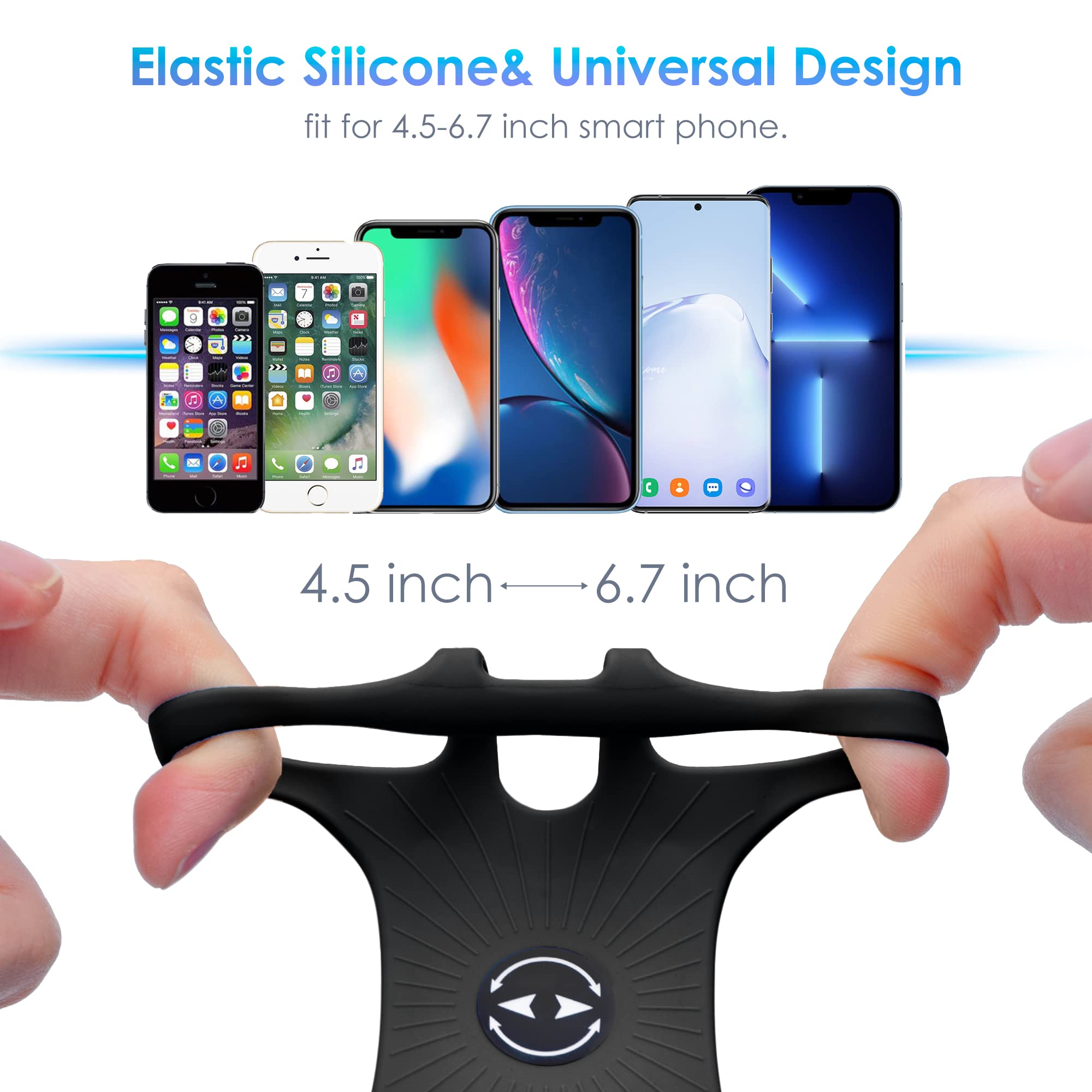 Cikyner 3-in-1 Running Armband - Adjustable Phone Holder for iPhone & Huawei (4.5-7
