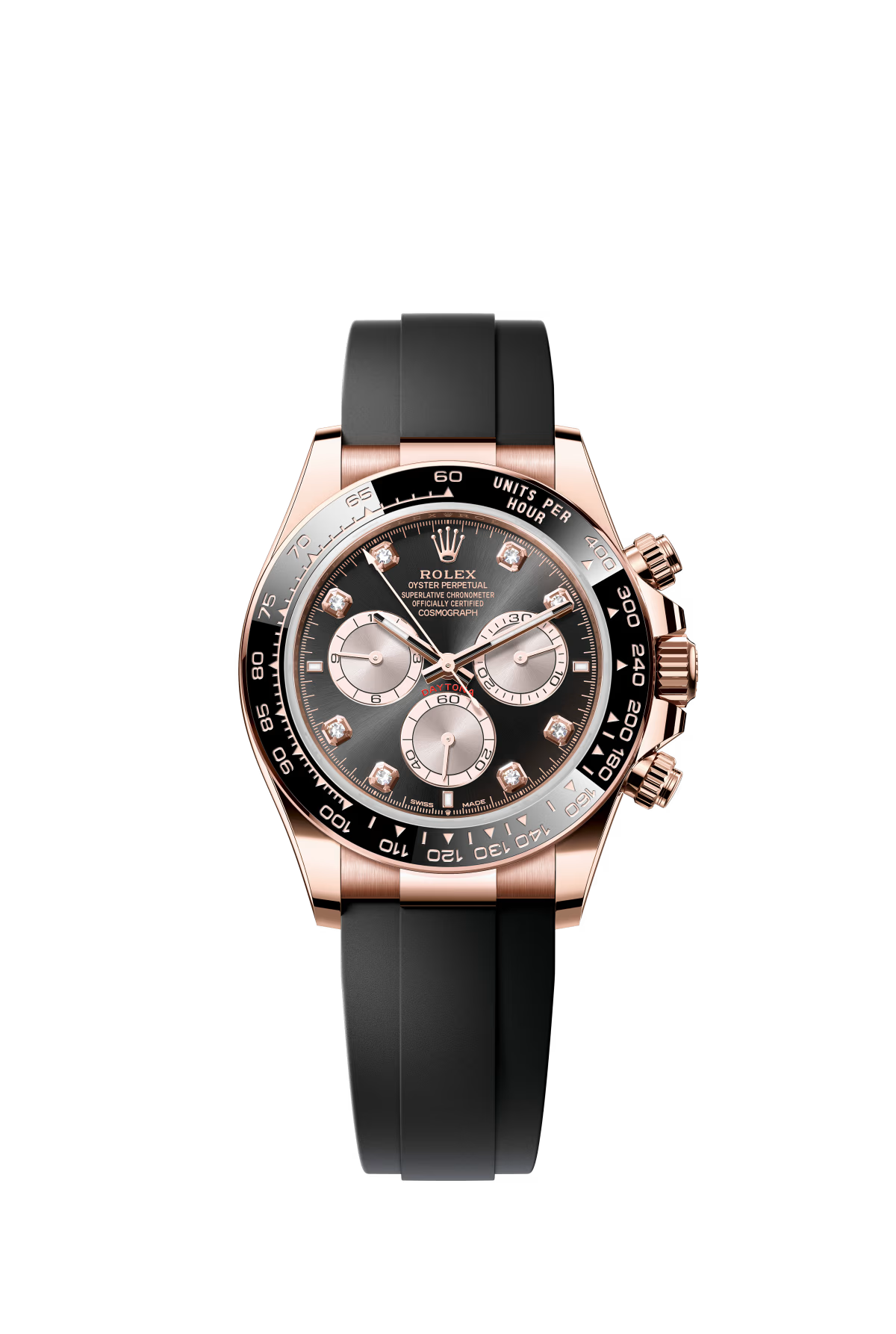 Rolex Daytona 126515LN 40mm Everose Gold Men's Watch with Diamond Dial & Oysterflex Bracelet - Luxury Chronograph for Business, Gifting & Special Occasions