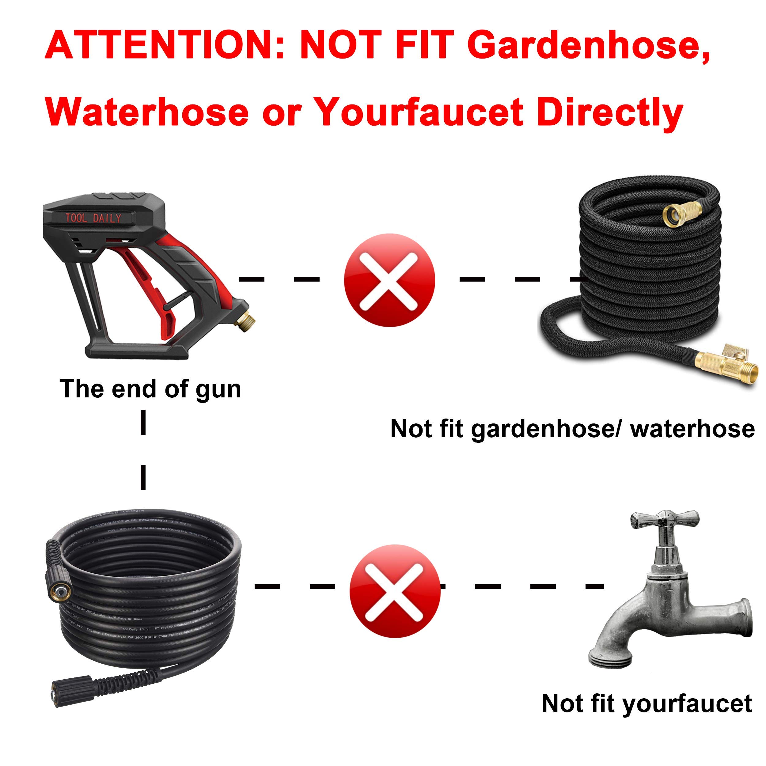 Pressure Washer Adapter Set with Gun & Extension Wand - Heavy Duty Power Washer Nozzle Kit for Home Cleaning, Car Washing, Deck & Driveway Maintenance
