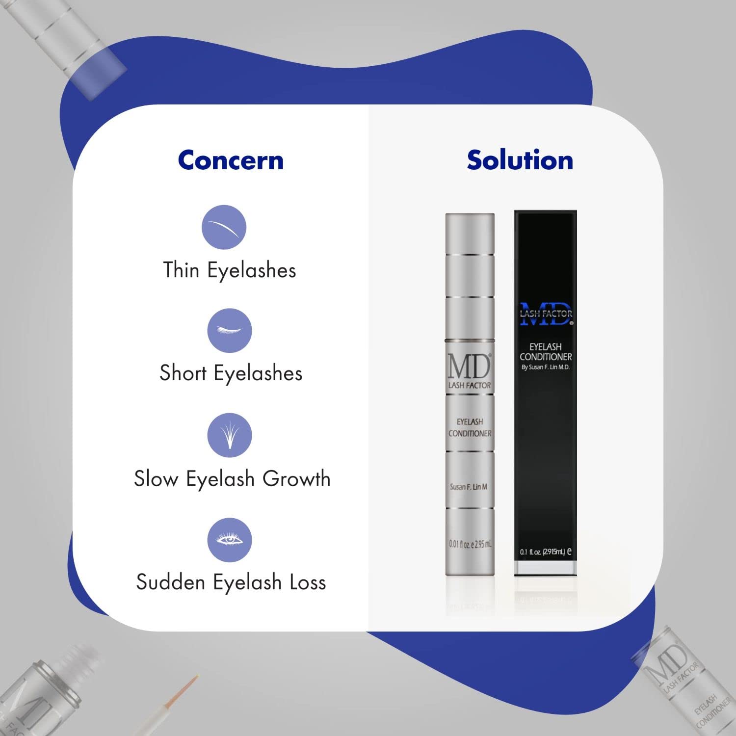 Lash Factor Eyelash Growth Serum for Women - 0.1 Fl Oz (3 Month Supply) | Natural Eyelash Enhancer for Longer, Fuller & Thicker Lashes | Perfect for Daily Use, Special Occasions & Sensitive Eyes