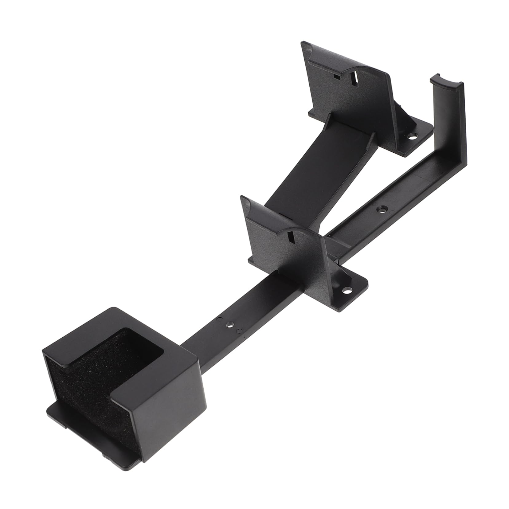 VOSAREA Universal Headset Stand - Wall Mount Gaming Headphone Holder with Remote Controller Rack - Black - Easy Installation for Home Office & Gaming Setup