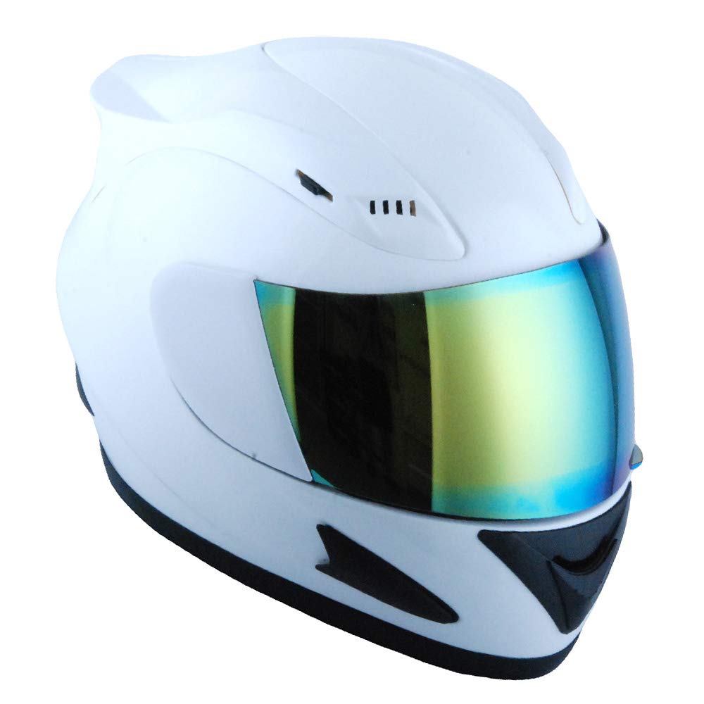 1Storm HJDJ11 DOT Approved Full Face Motorcycle Helmet - Mechanic Skull Design for Men & Women - Street Bike & Cruiser Riding Safety Gear - Ideal for Commuting, Racing & Urban Motorcycle Adventures