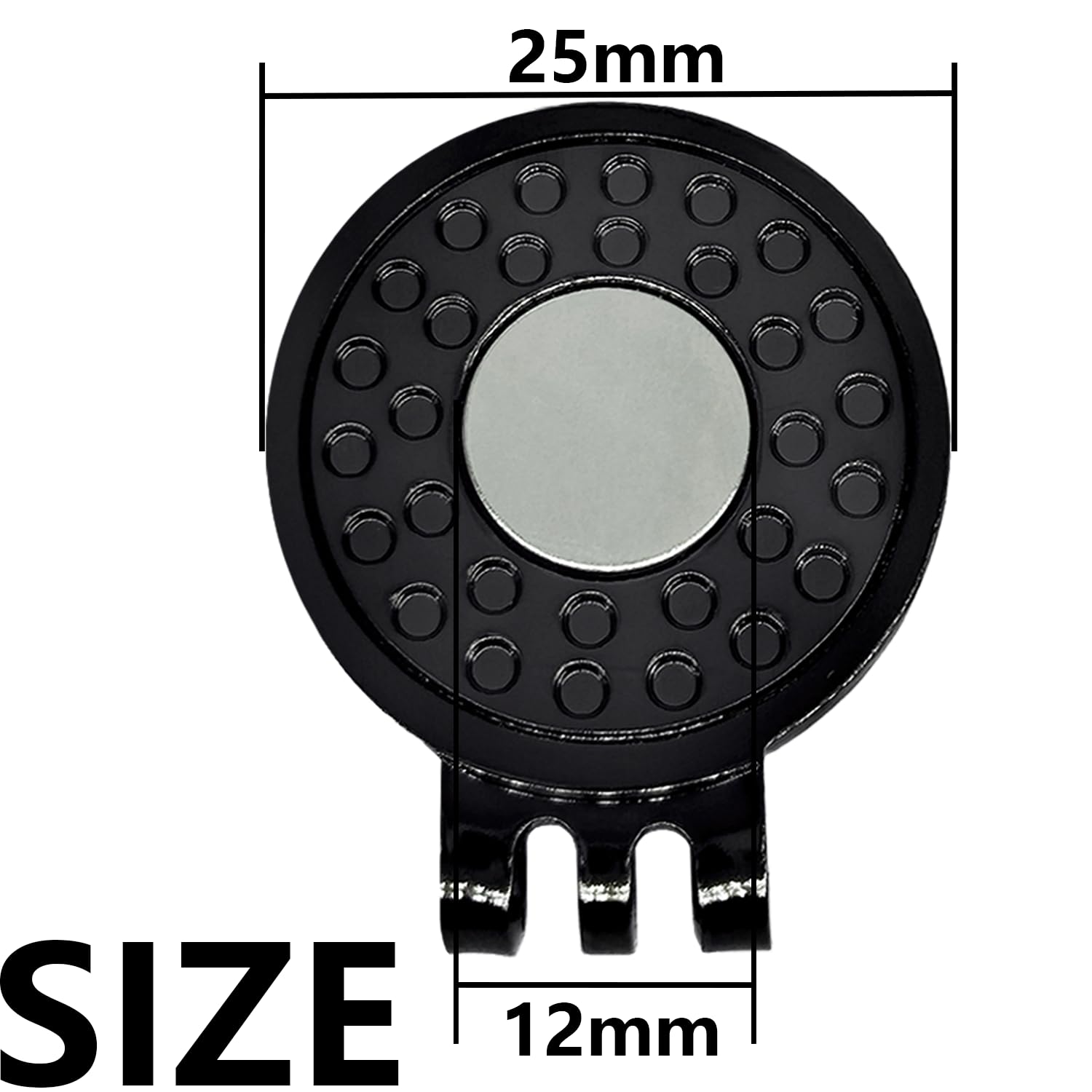 12PCS Magnetic Golf Hat Clips - Nickel-Plated Alloy Ball Marker Holders for Golf Caps & Gloves | Professional Golf Training Accessories | Perfect for Golf Tournaments & Driving Range Practice