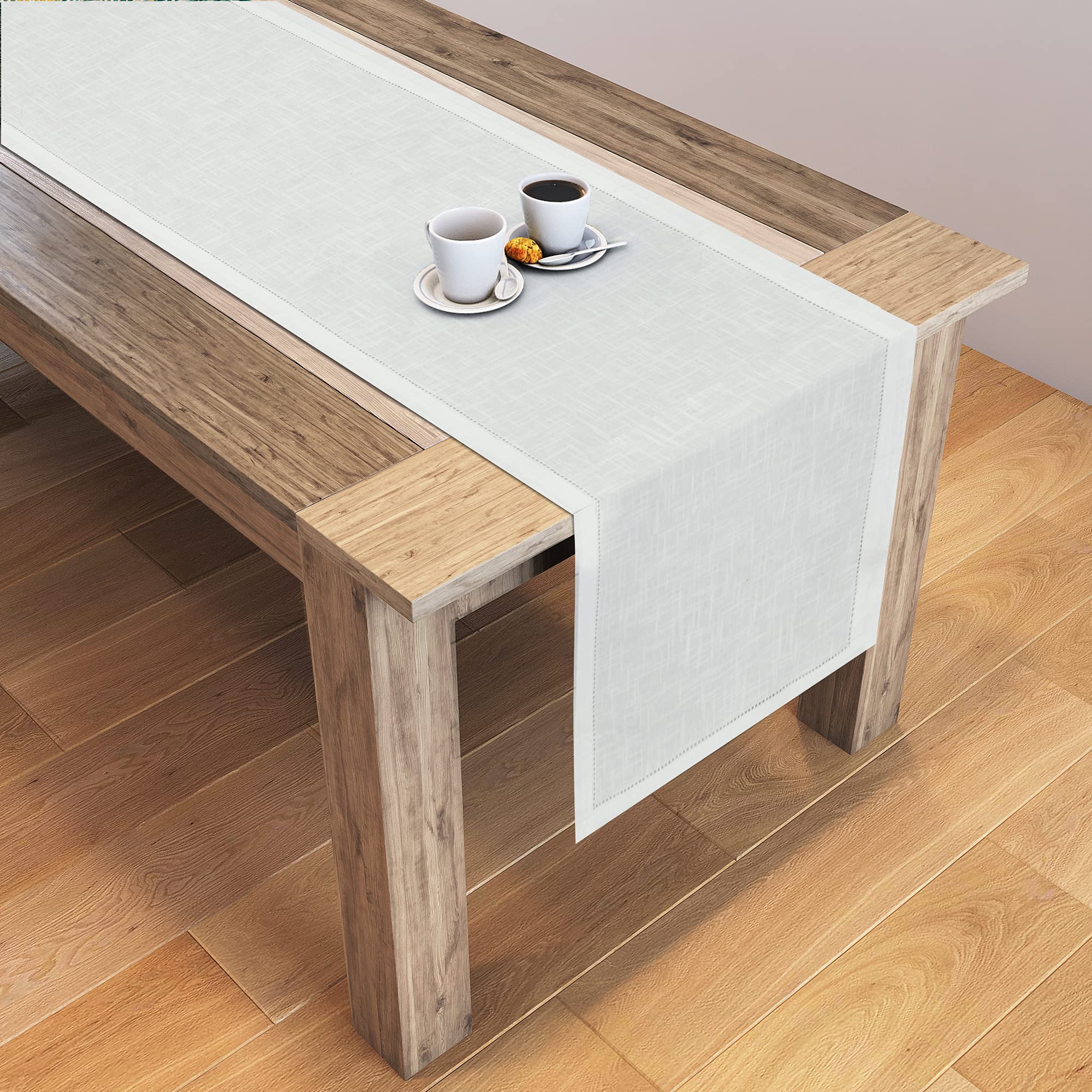 Cotton Slub Wedding Table Runner - Rustic Bridal Decor for Dining & Parties (16