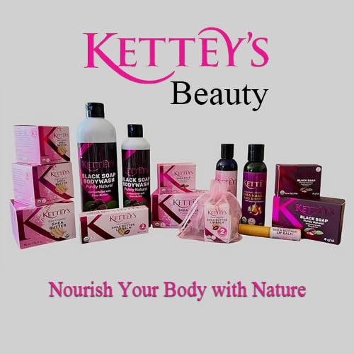 KETTEY'S Organic Raw Shea Butter Soap - Travel Size (2oz) for Hotels & Gifts | Moisturizing Natural Soap Bar for Dry Skin, Face & Body Care - Perfect for Travel, Camping & Luxury Bath Essentials