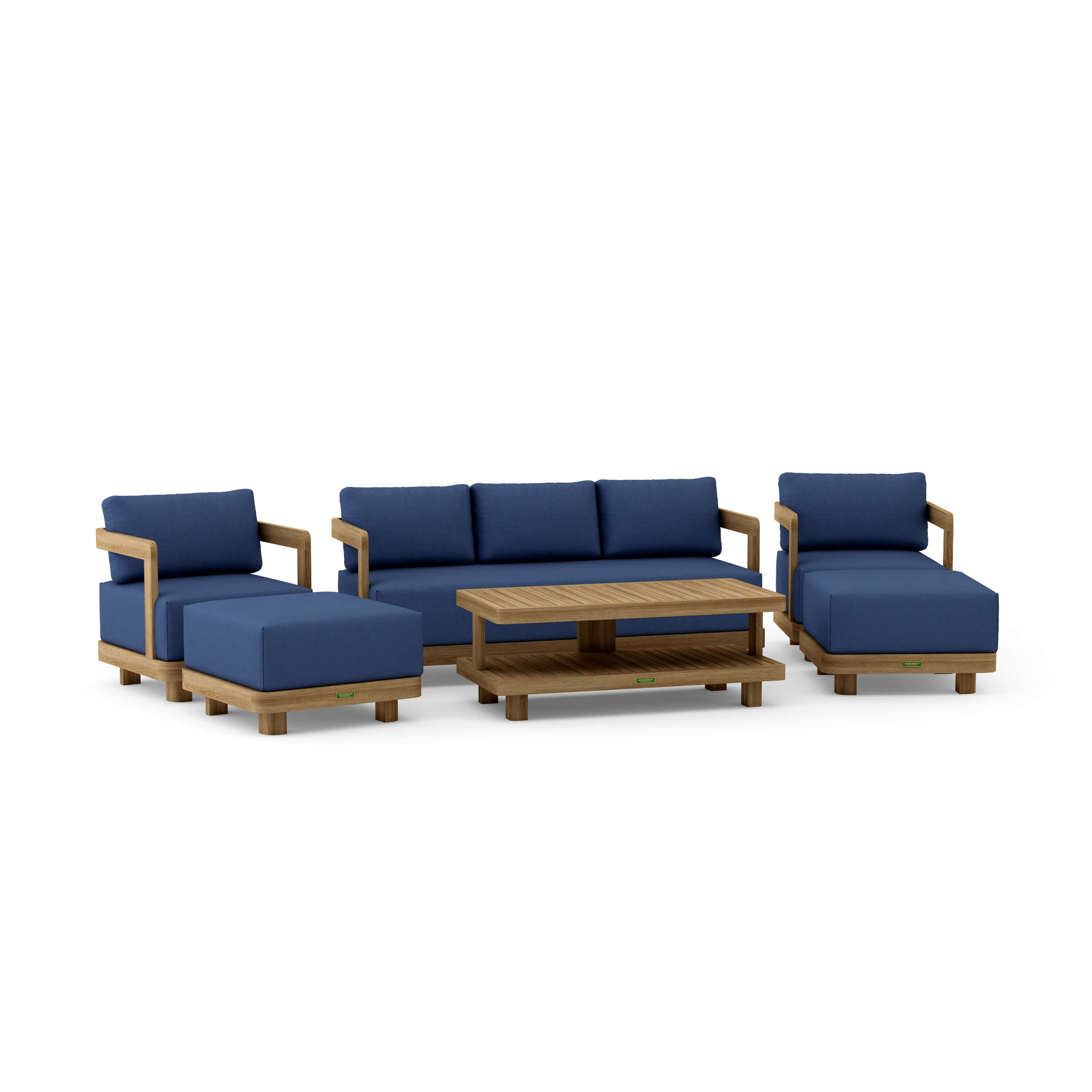 6-Piece Granada Deep Seating Patio Set with Cushions - Outdoor Furniture for Garden, Poolside & Backyard Relaxation