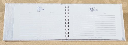 Elegant Chelsea Collection Wedding Guest Book in Ivory & Black - Perfect for Bridal Showers, Receptions & Anniversary Celebrations