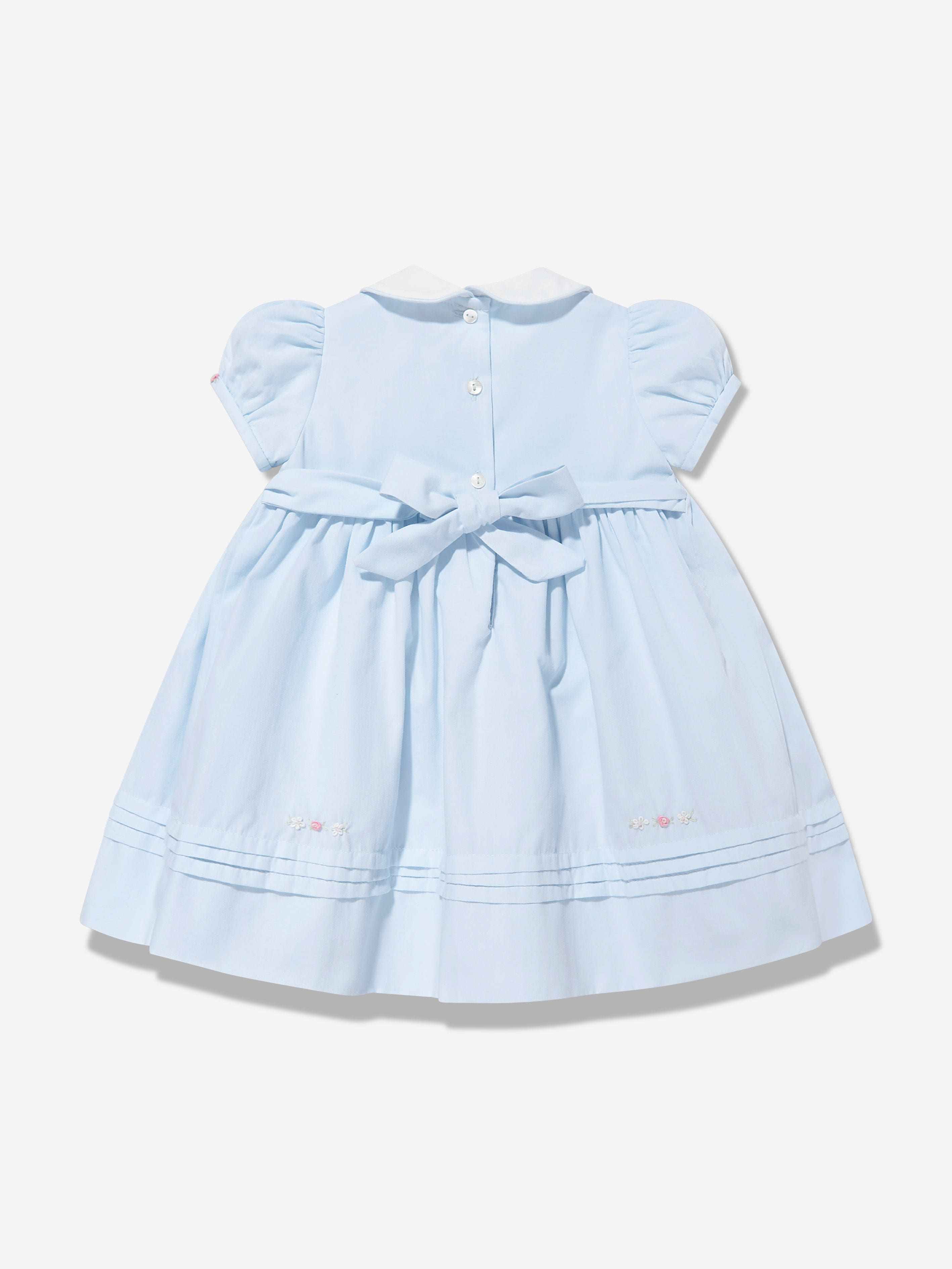 Blue Smocked Dress for Baby Girls | Cute & Comfortable Outfit for Parties, Photos & Special Occasions