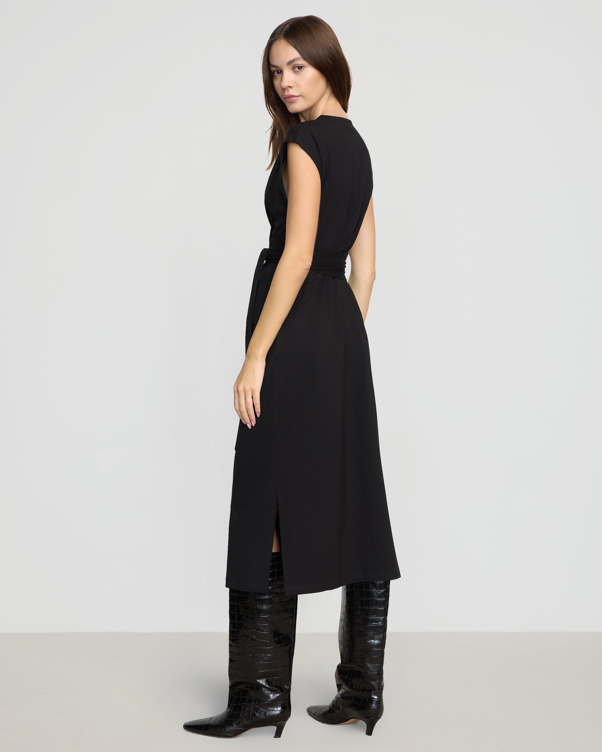 Fei Tie Front Organic Cotton Dress - Women's Flowy Boho Summer Dress for Beach, Vacation & Casual Wear