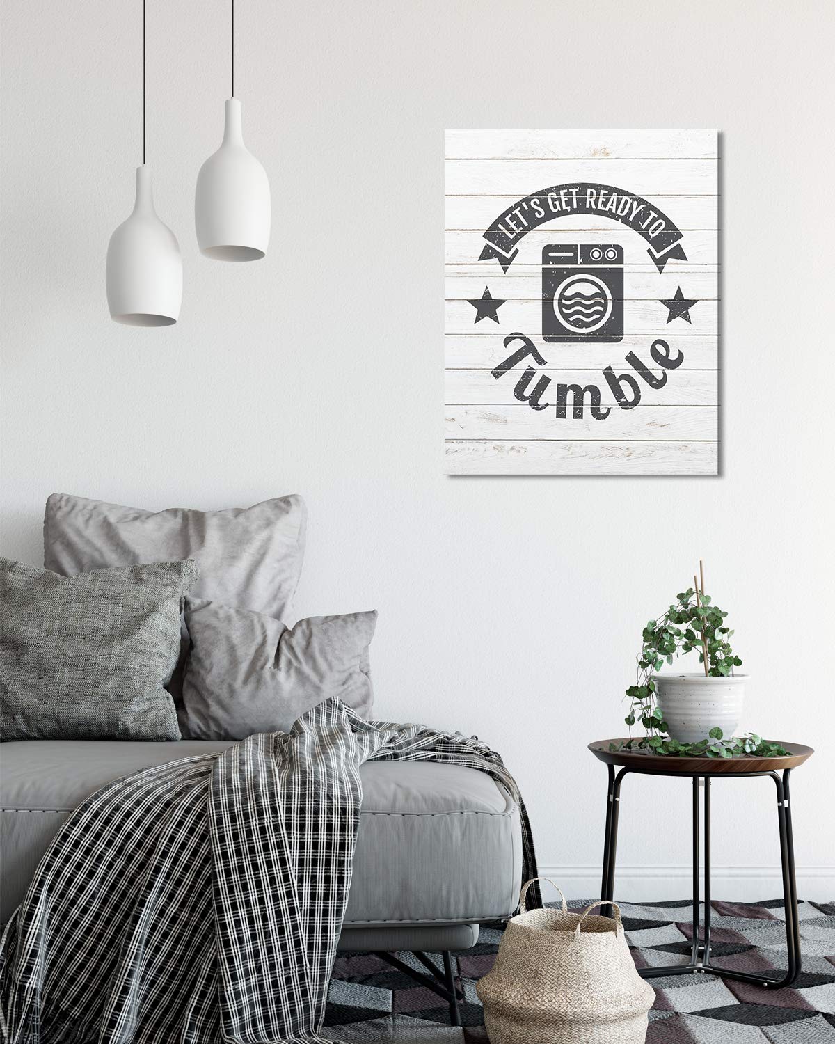 32x40-inch Unframed Canvas Wall Art Decor Print - Perfect for Laundry Room & Home Decor | Let's Get Ready to Tumble