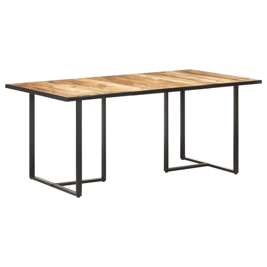 Modern Rustic Mango Wood Dining Table with Metal Legs - 70.9