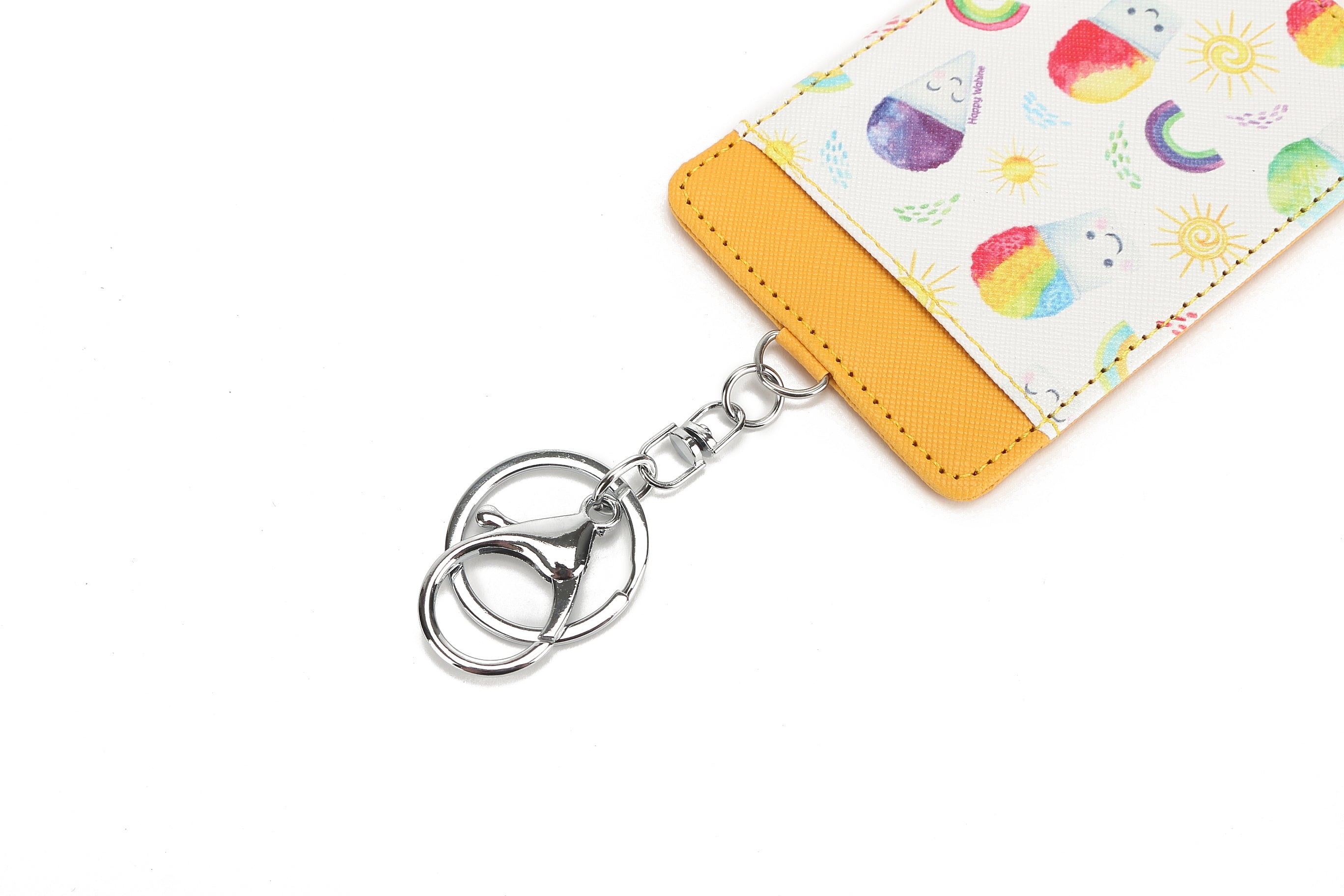Premium White Card Case for April Shave Ice - Slim Wallet for Credit Cards & ID - Perfect for Summer Outings, Beach Trips, and Ice Cream Shop Visits